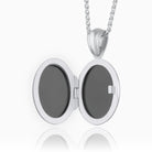 Product title: 18 ct Petite Diamond and White Gold Locket, product type: Locket