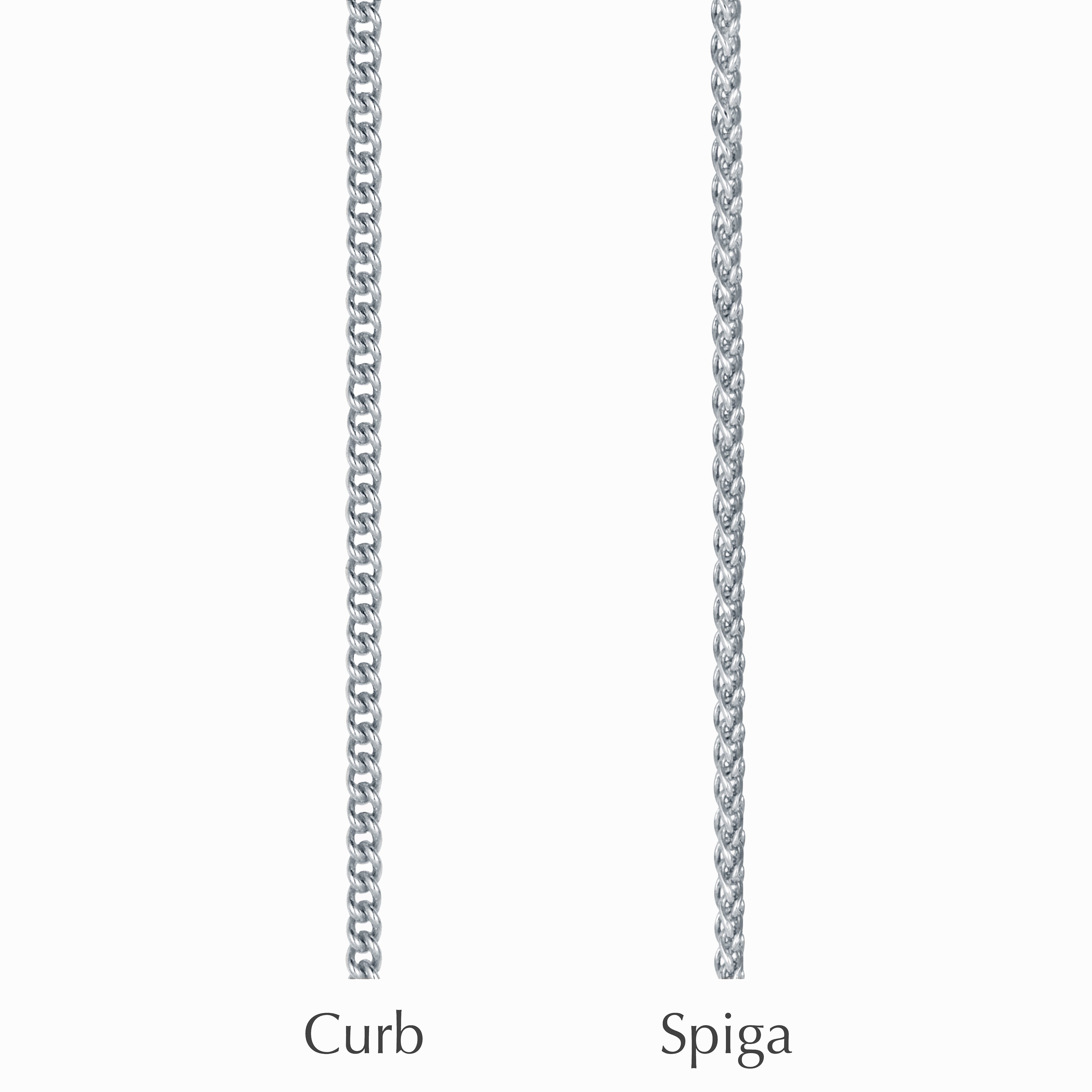 Photo of a curb and spiga chain.