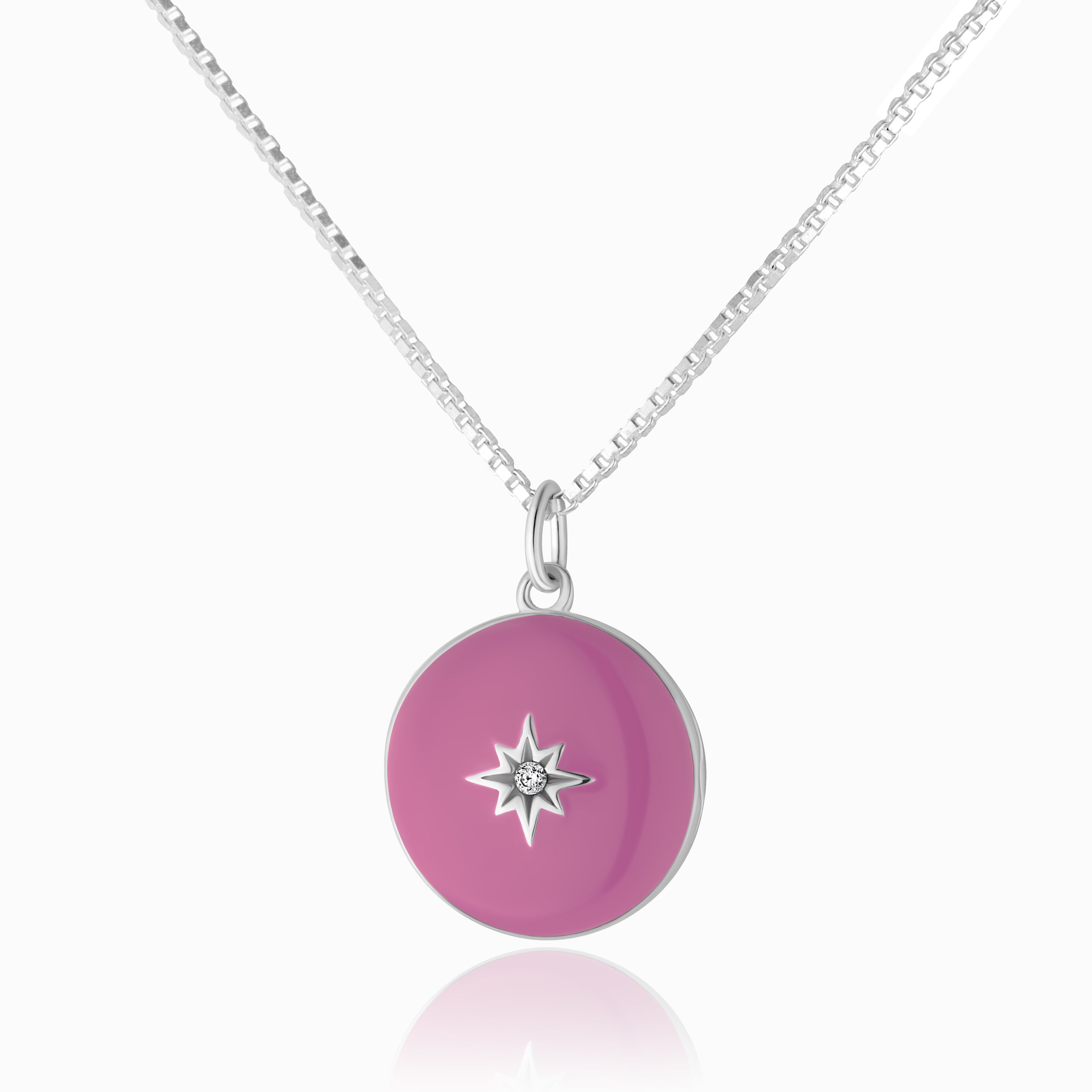 Product title: Silver Plum Enamel Locket, product type: Locket