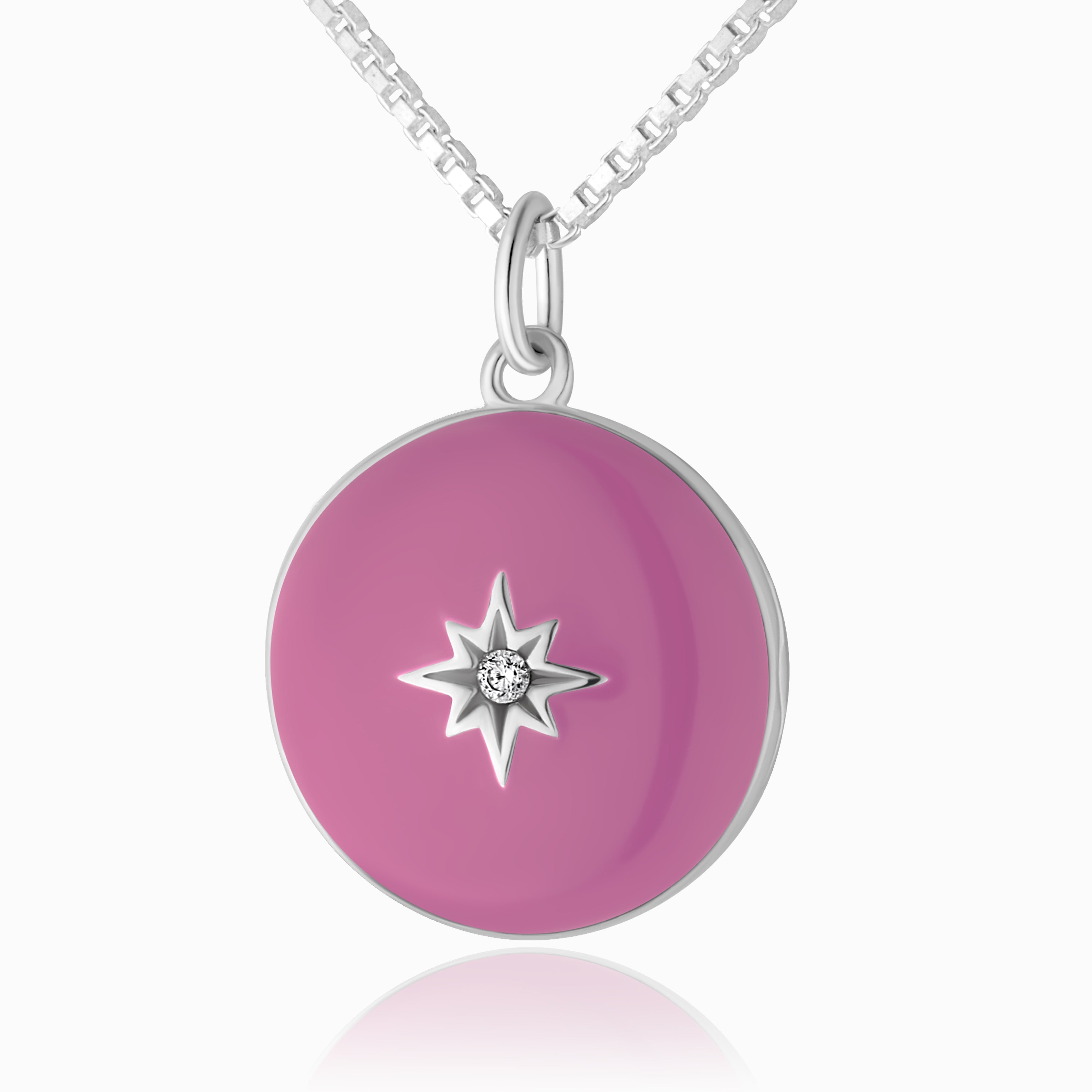 Product title: Silver Plum Enamel Locket, product type: Locket