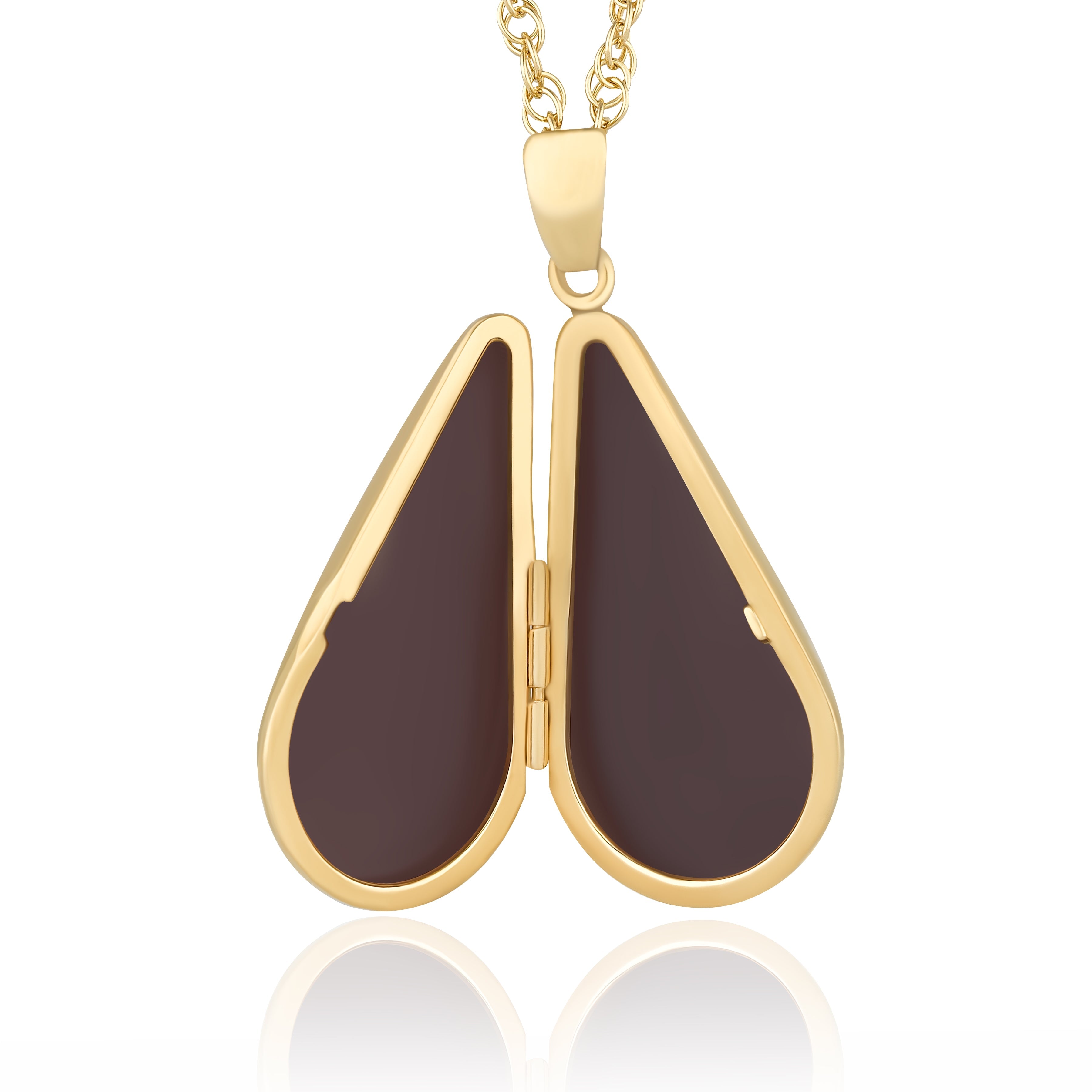 Product title: Golden Floral Teardrop Locket, product type: Locket