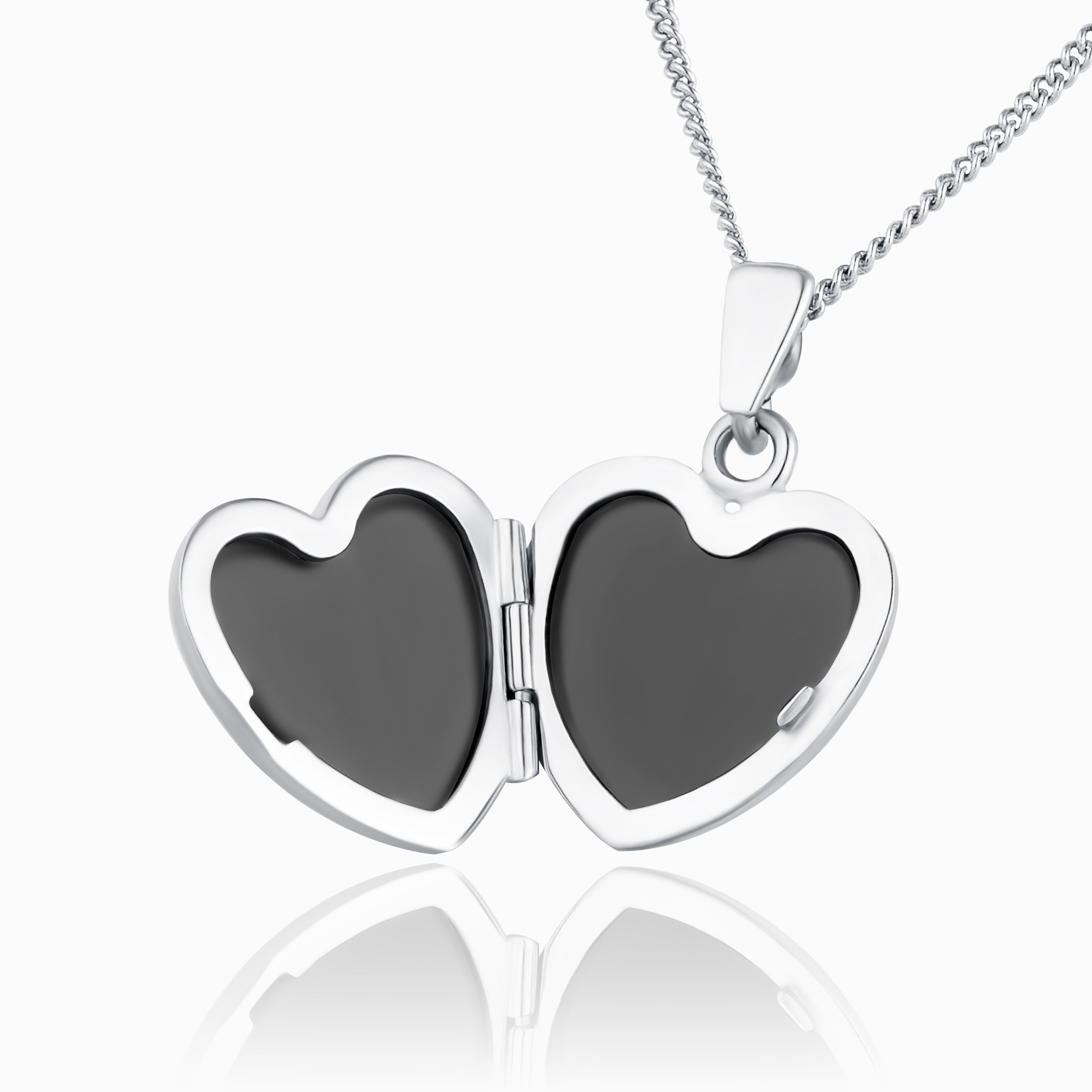 Product title: Hand Engraved Petite White Gold Floral Locket, product type: Locket