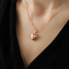 Product title: Tiny Rose Gold Plain Heart Locket 12mm, product type: Locket