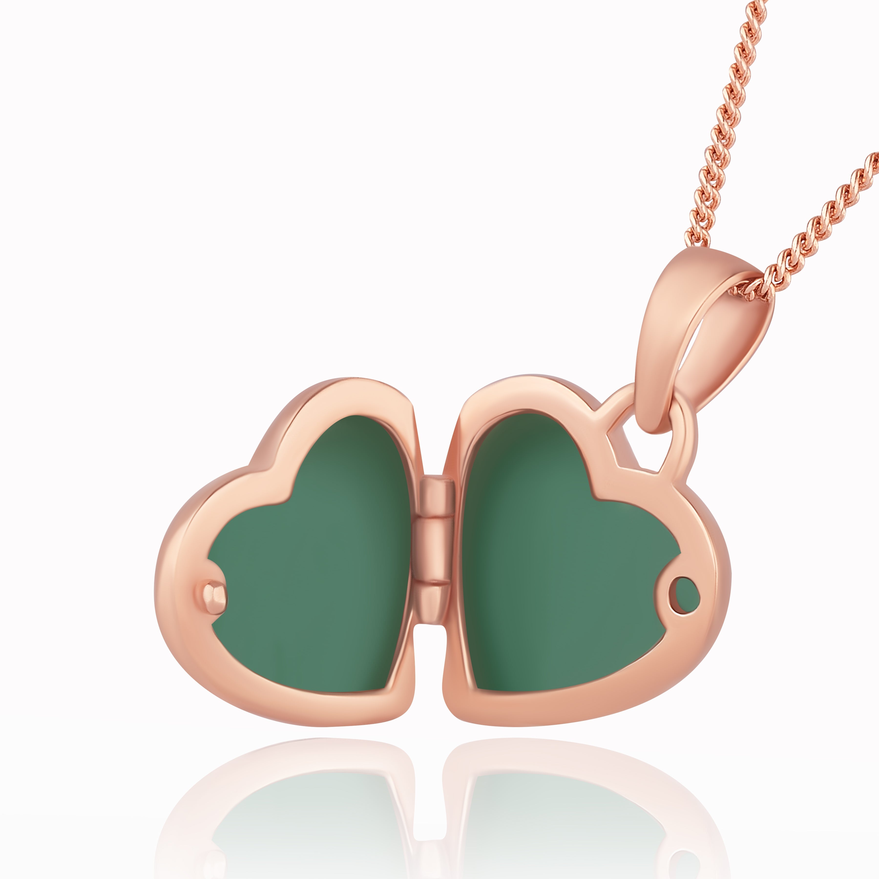 Product title: Tiny Rose Gold Plain Heart Locket 12mm, product type: Locket