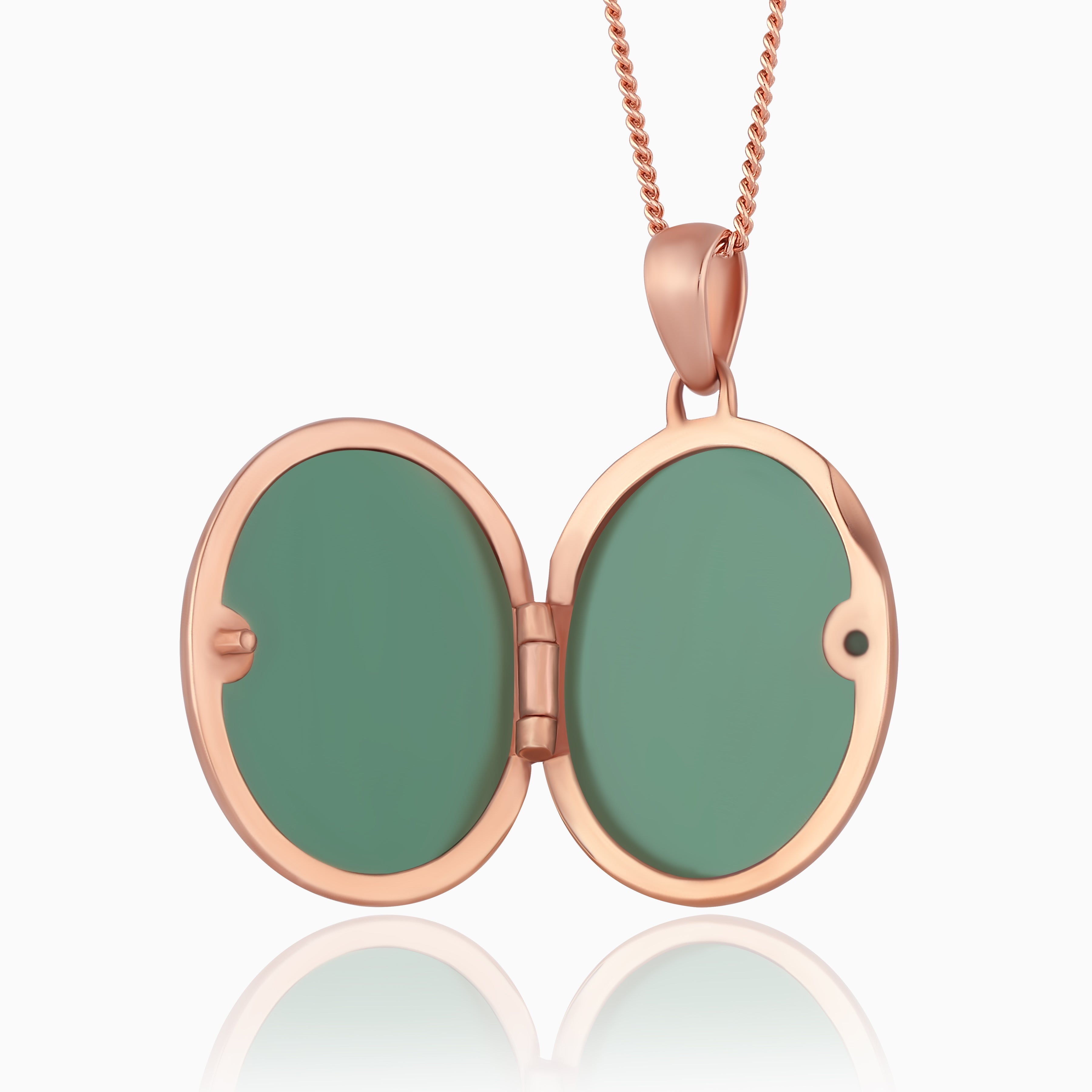 Product title: Rose Gold Foliate Border Locket, product type: Locket