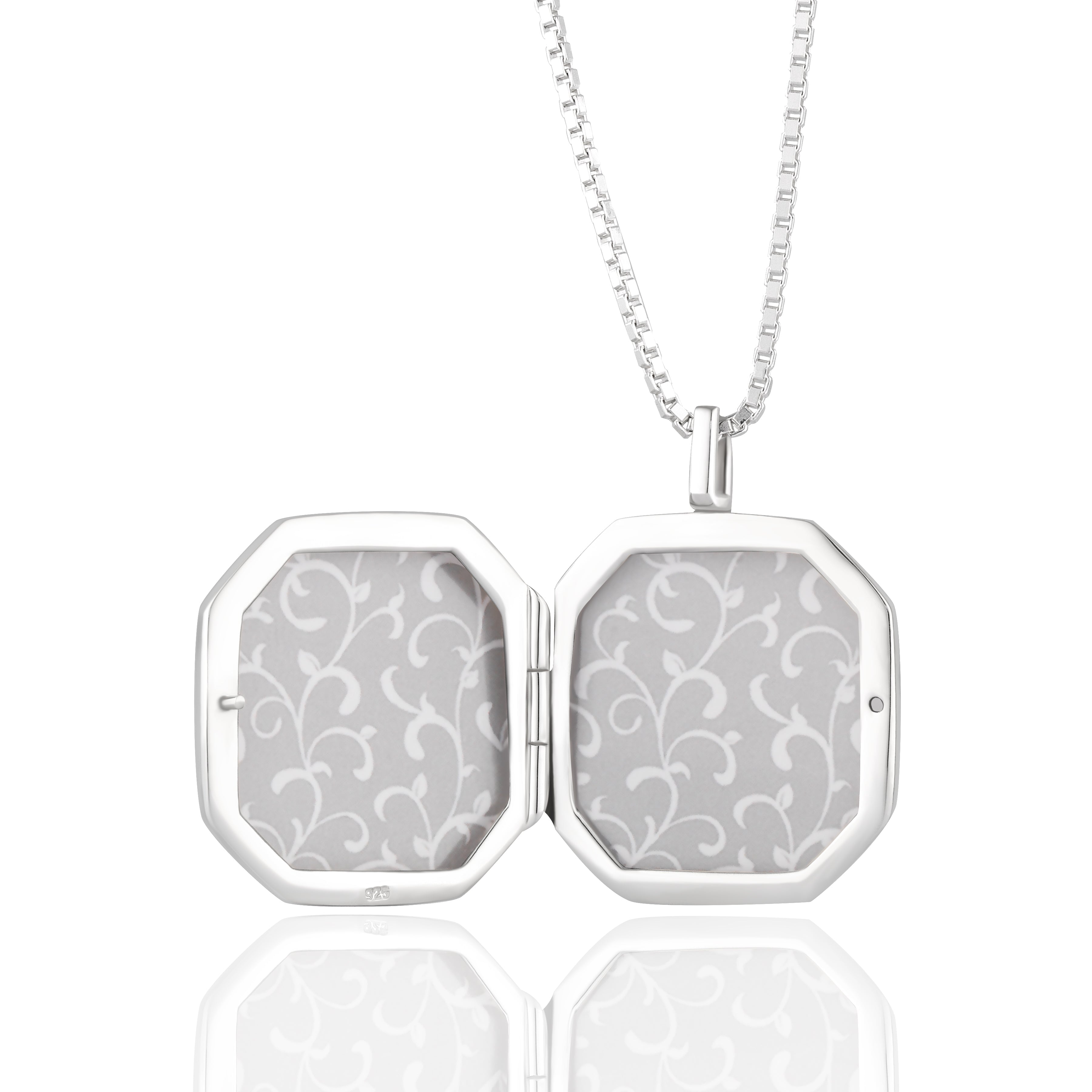 Product title: Men's Silver Octagon Locket, product type: Locket