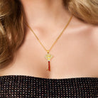 Product title: Ruby and Diamond Key Locket, product type: Locket