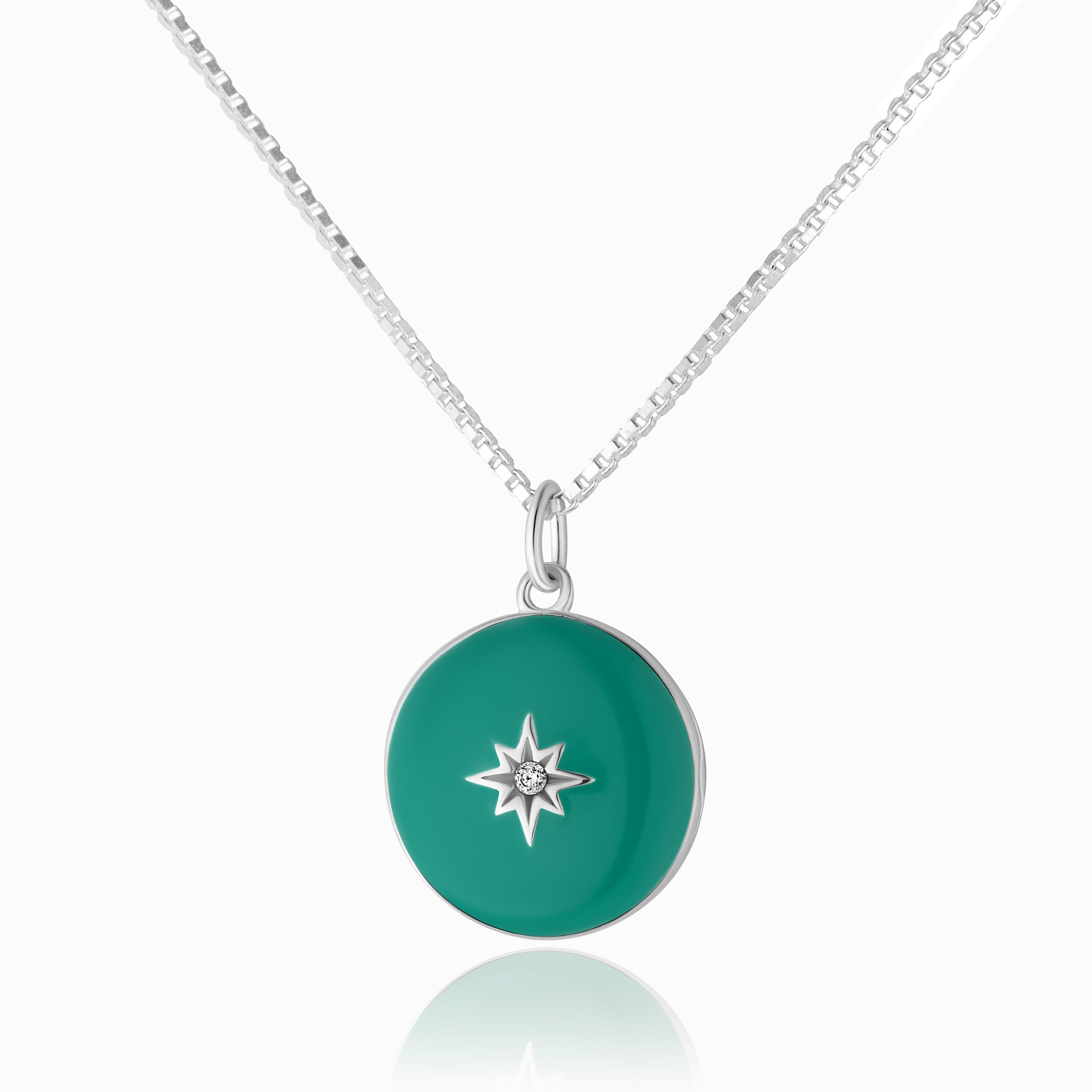 Product title: Contemporary Green Star Locket, product type: Locket