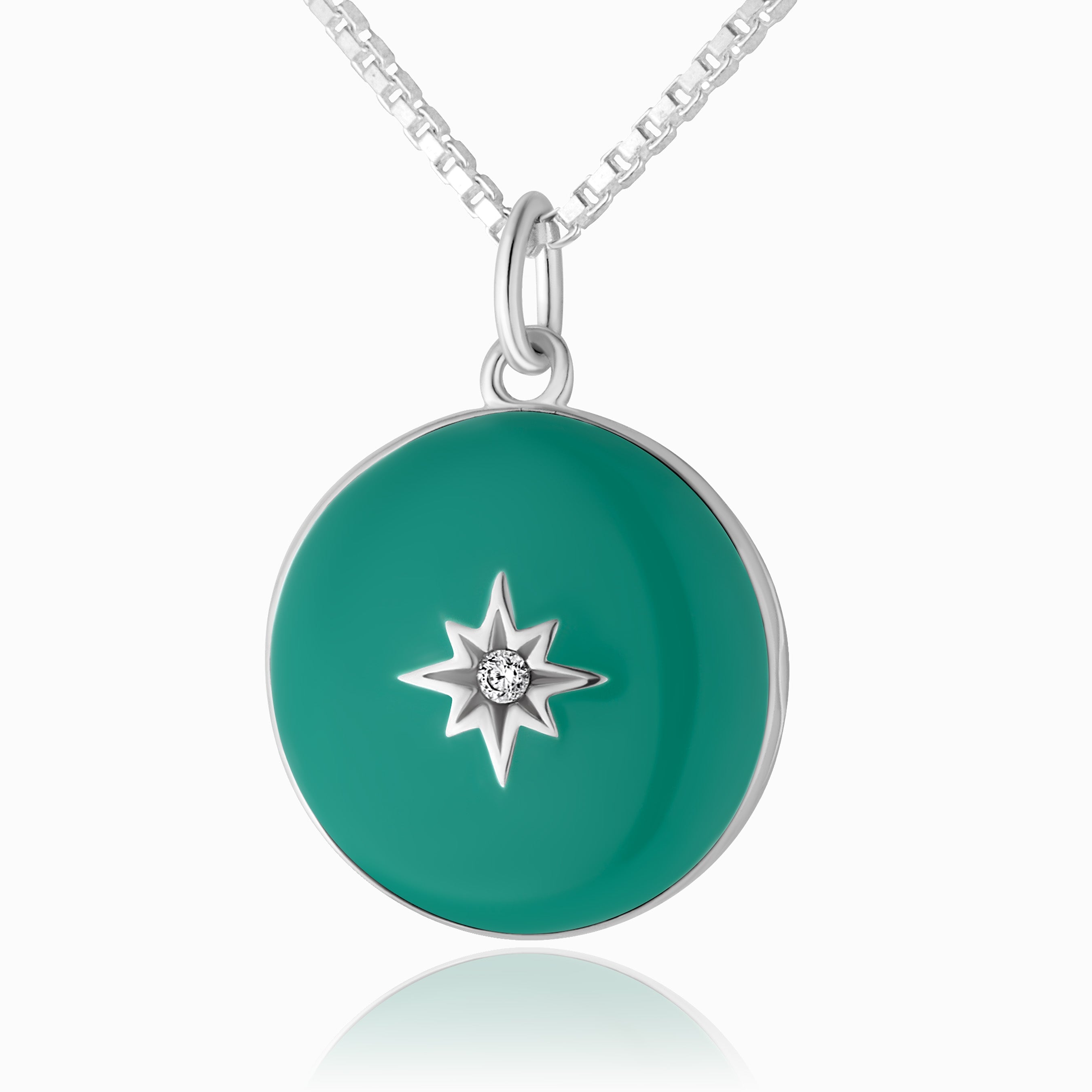Product title: Contemporary Green Star Locket, product type: Locket