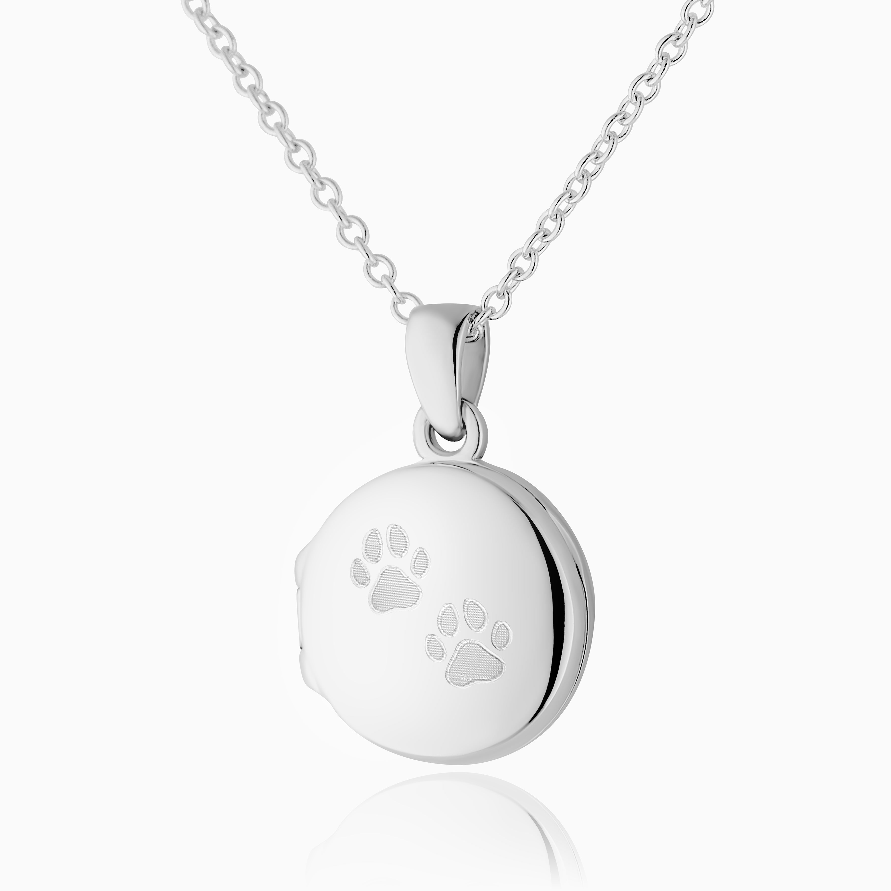 Product title: Tiny Round Paw Prints Locket, product type: Locket