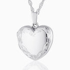 Product title: Premium Silver Engraved Heart Locket, product type: Locket