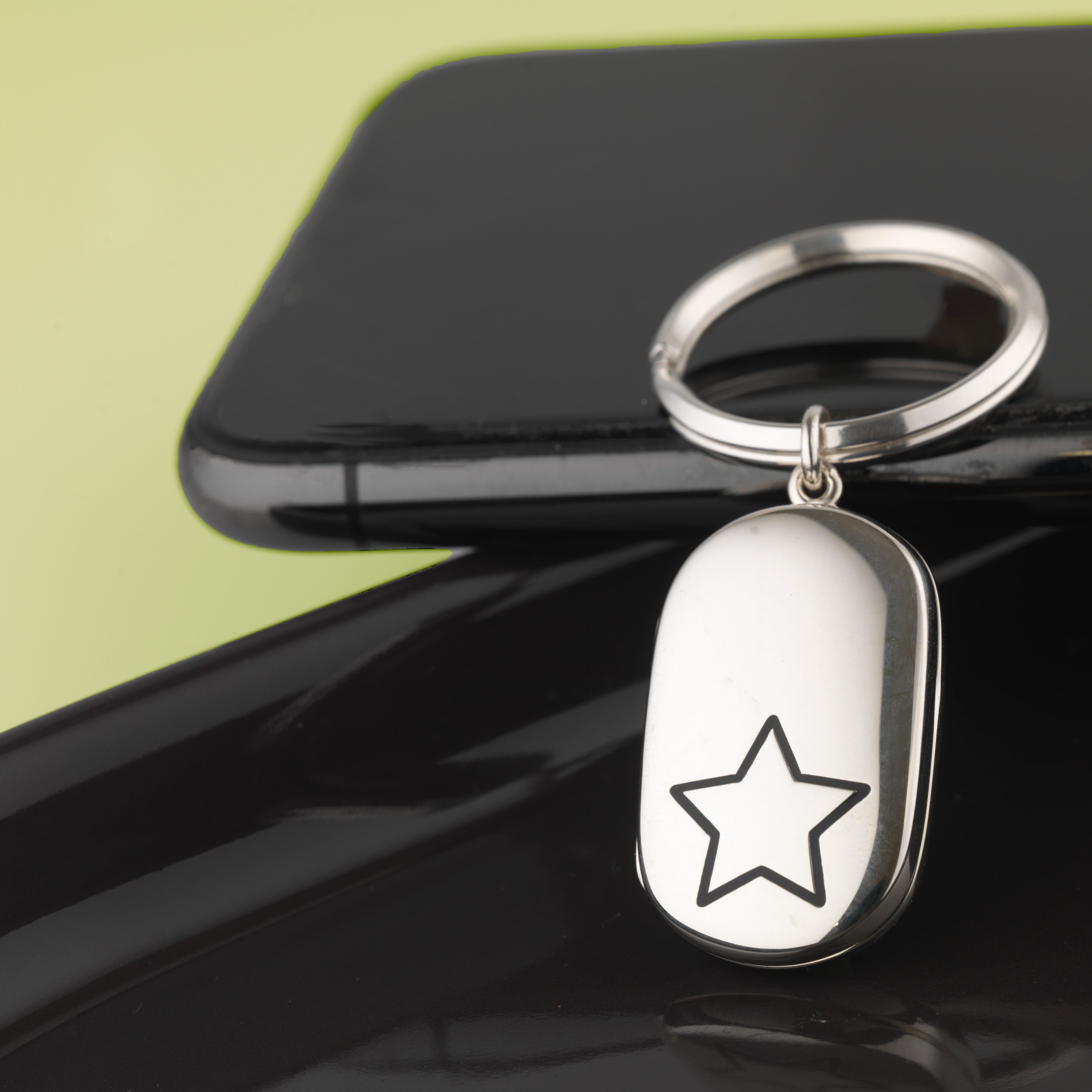 Product title: Black Star Locket Keyring, product type: Locket