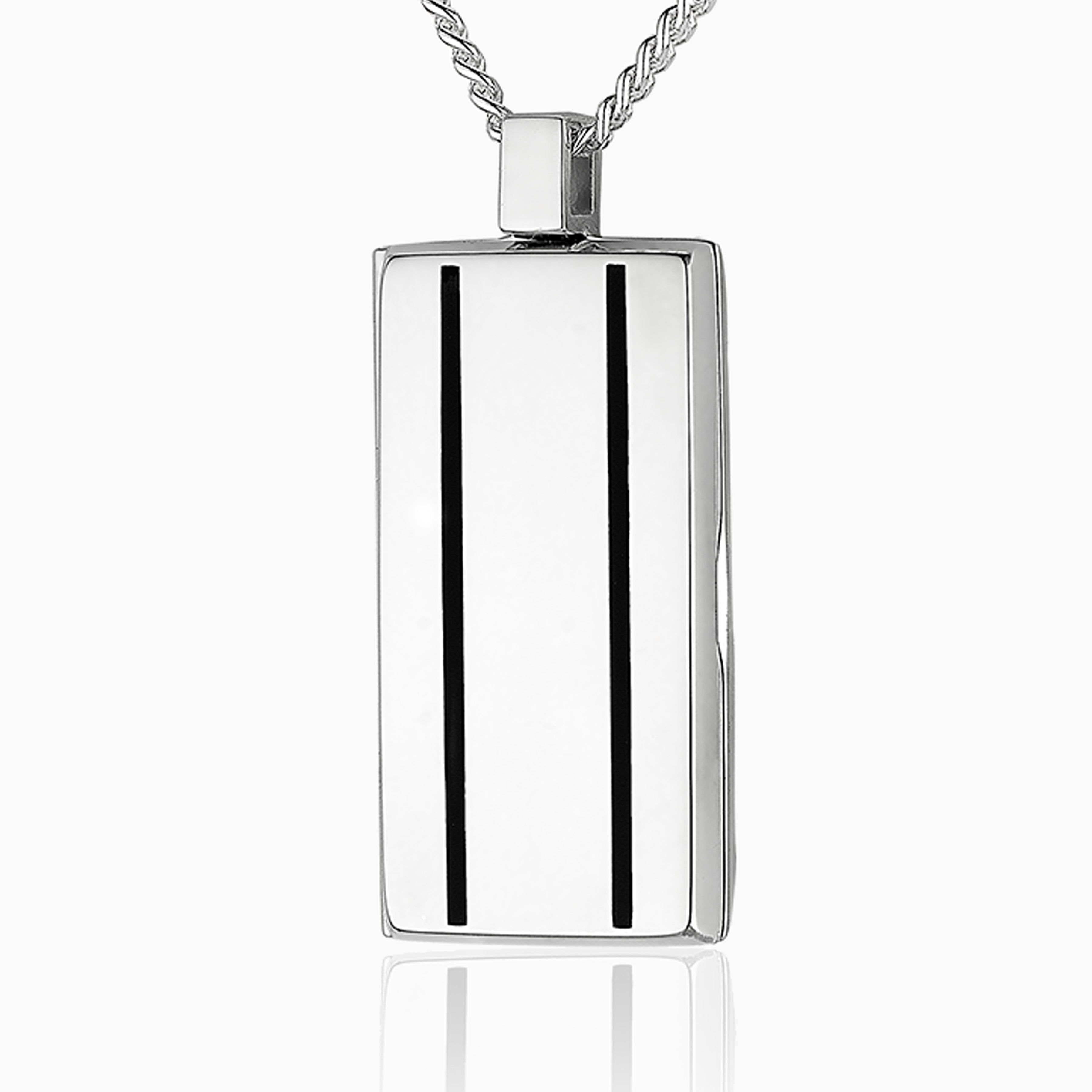 Product title: Men's Black Striped Locket, product type: Locket