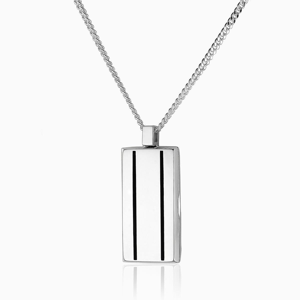 Product title: Men's Black Striped Locket, product type: Locket