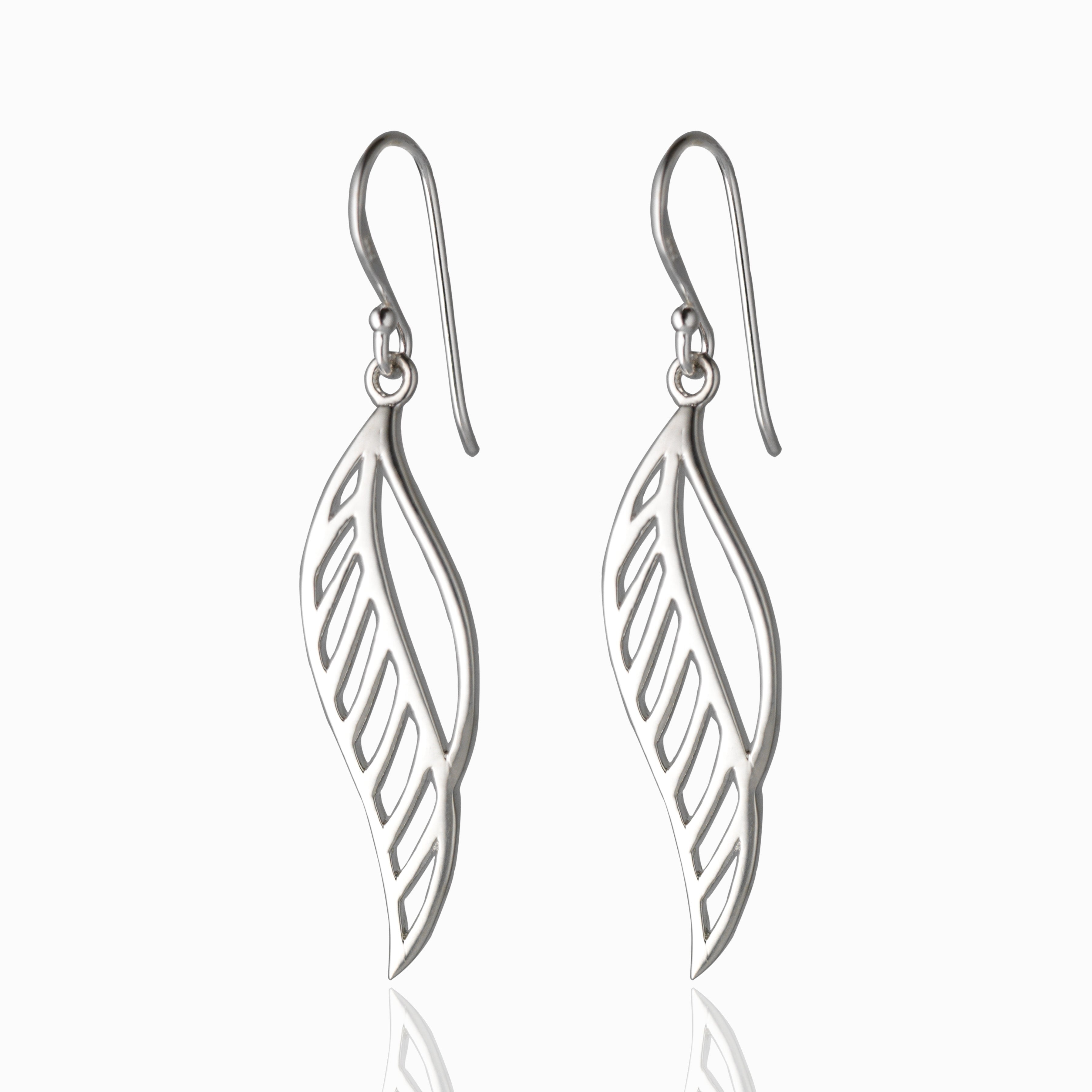 Product title: Silver Leaf Earrings, product type: Earrings