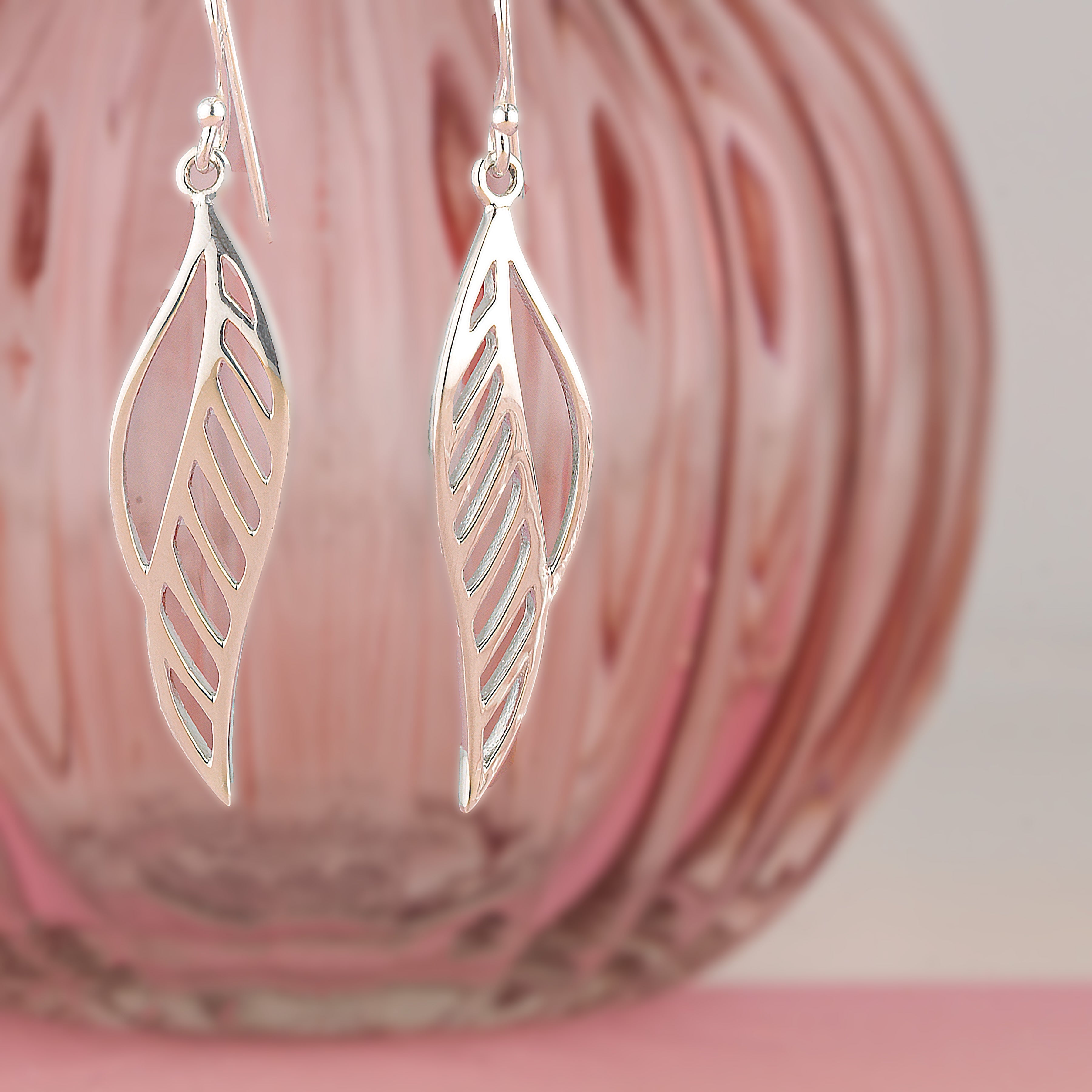 Product title: Silver Leaf Earrings, product type: Earrings