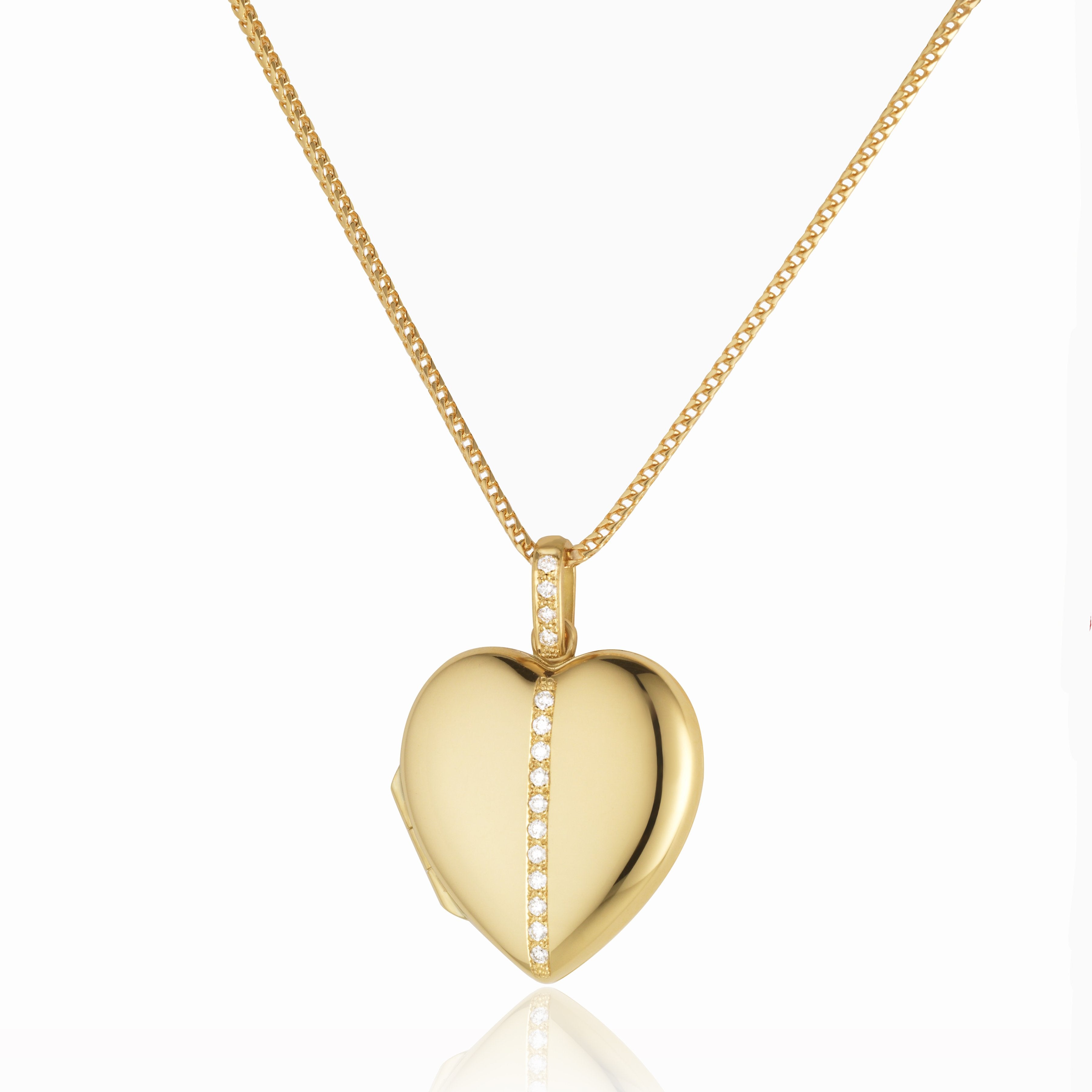 Product title: Contemporary 18 ct Diamond Heart, product type: Locket