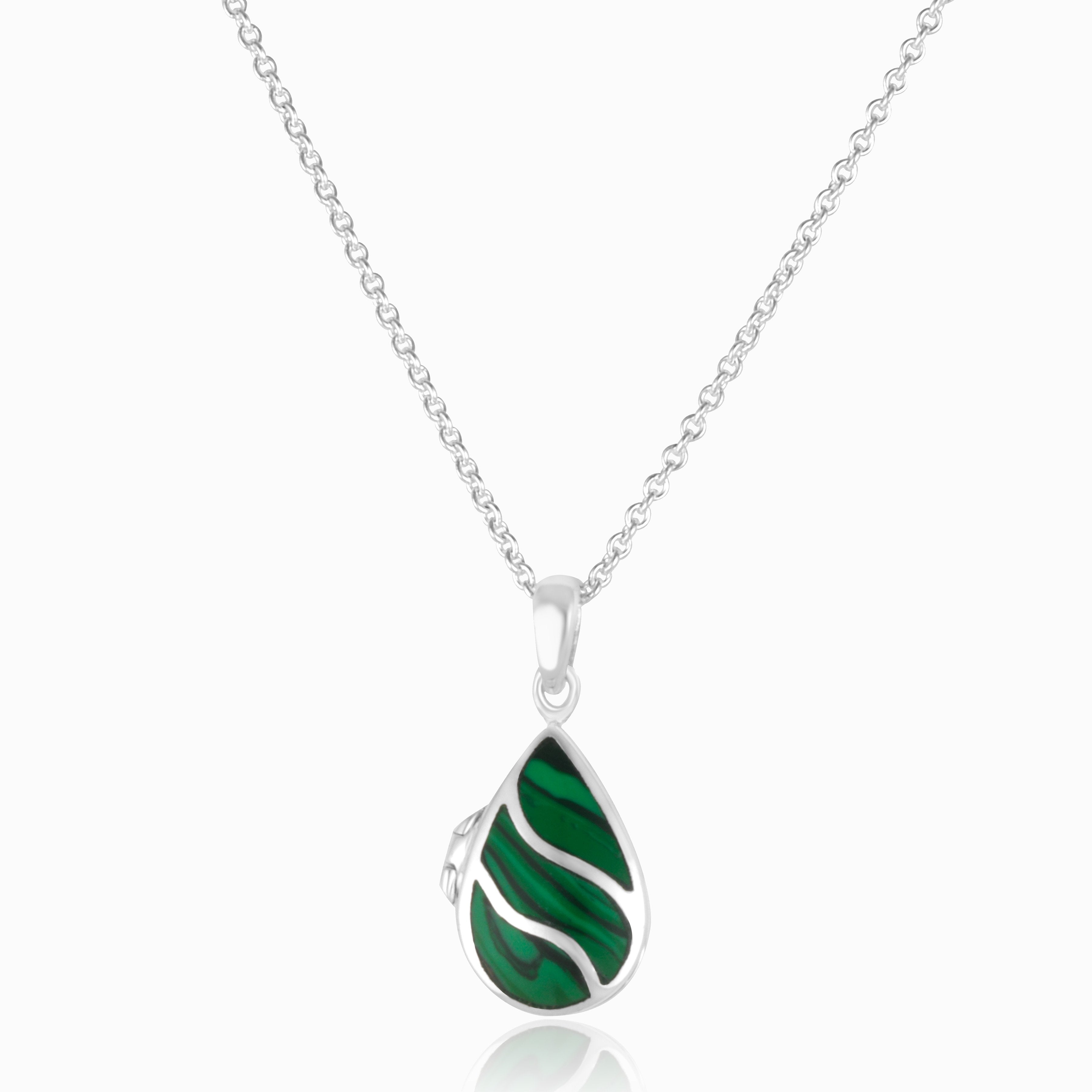 Product title: Malachite Teardrop Locket, product type: Locket