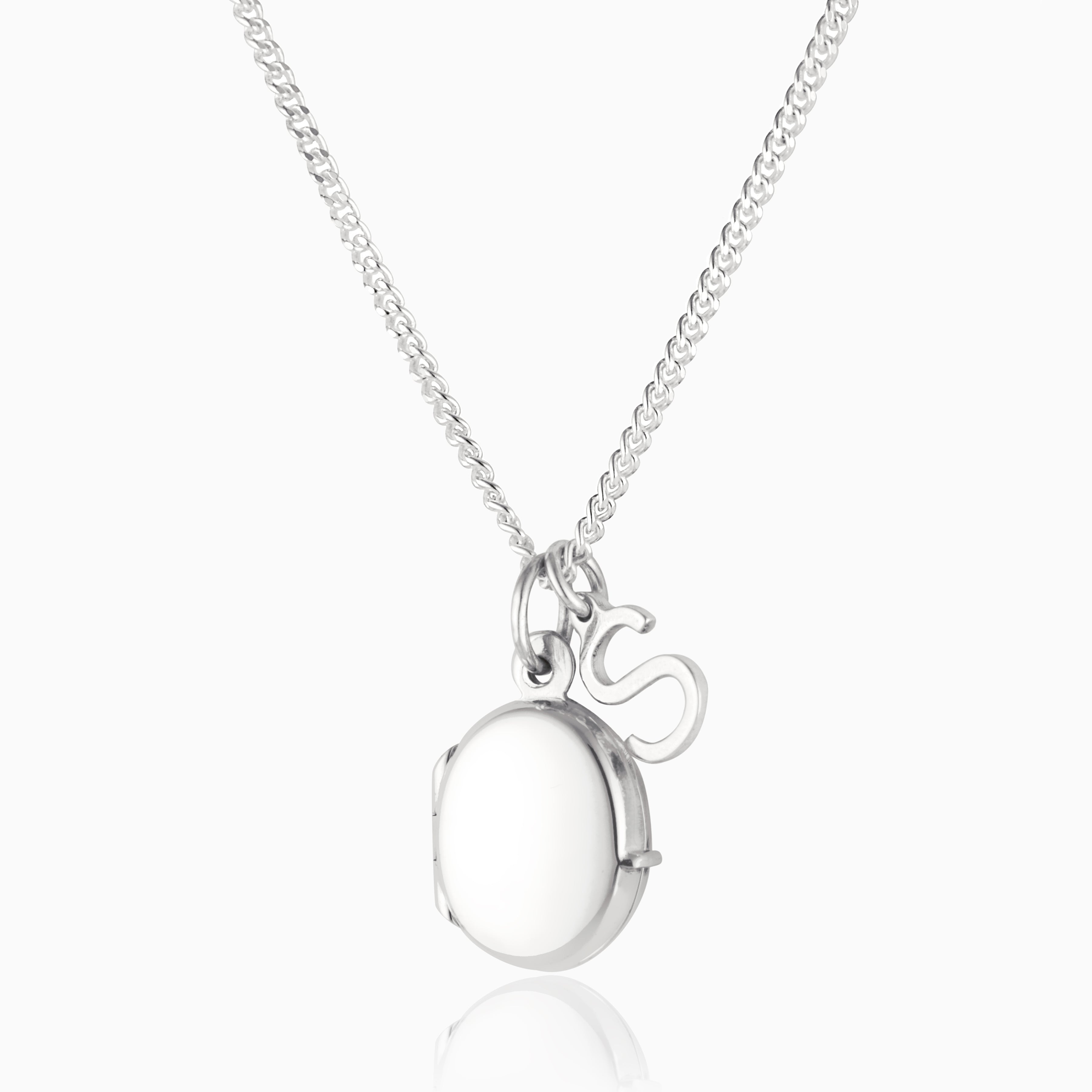 Product title: Dainty Initial Charm Locket, product type: Necklaces