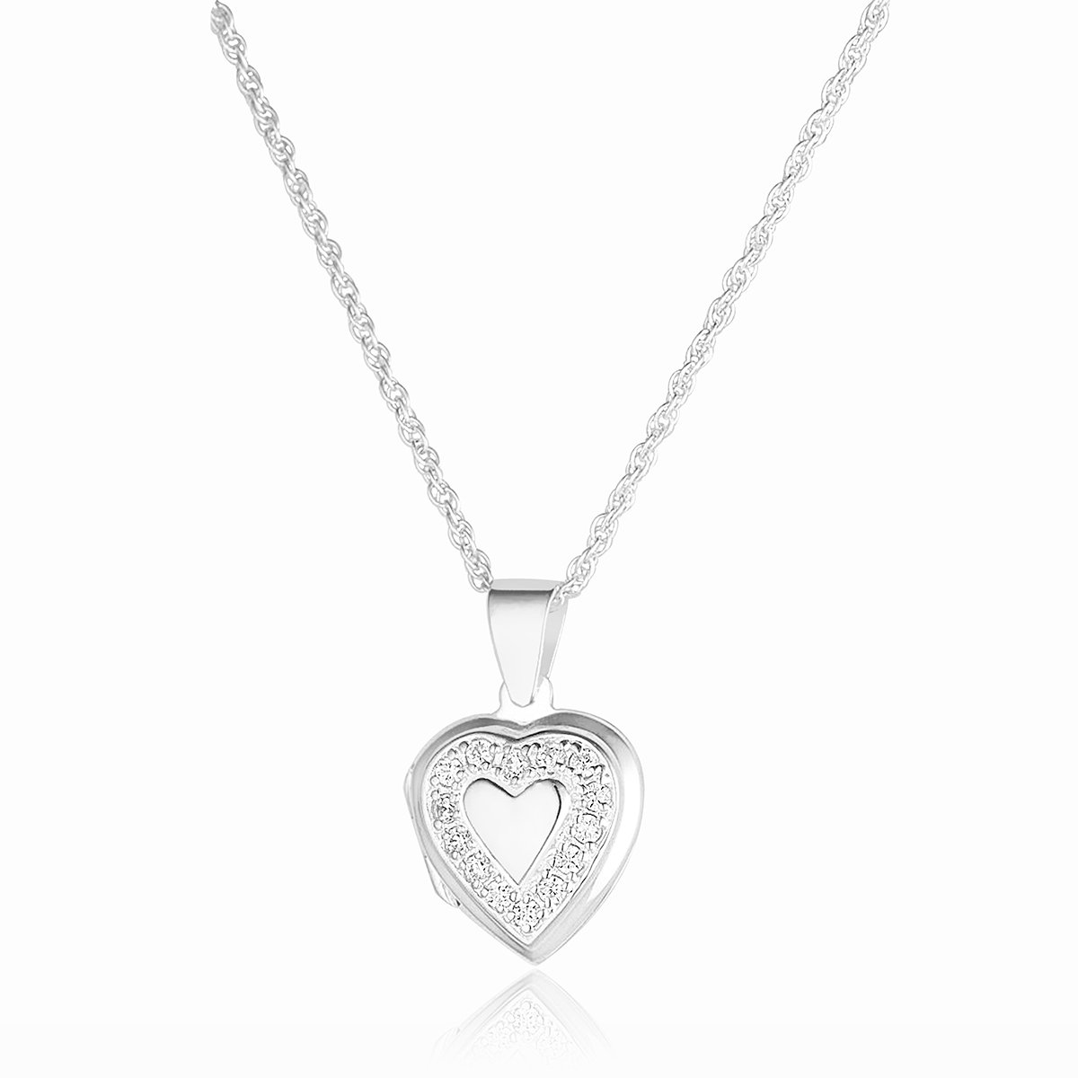 Product title: Silver Sparkle Heart Locket, product type: Locket