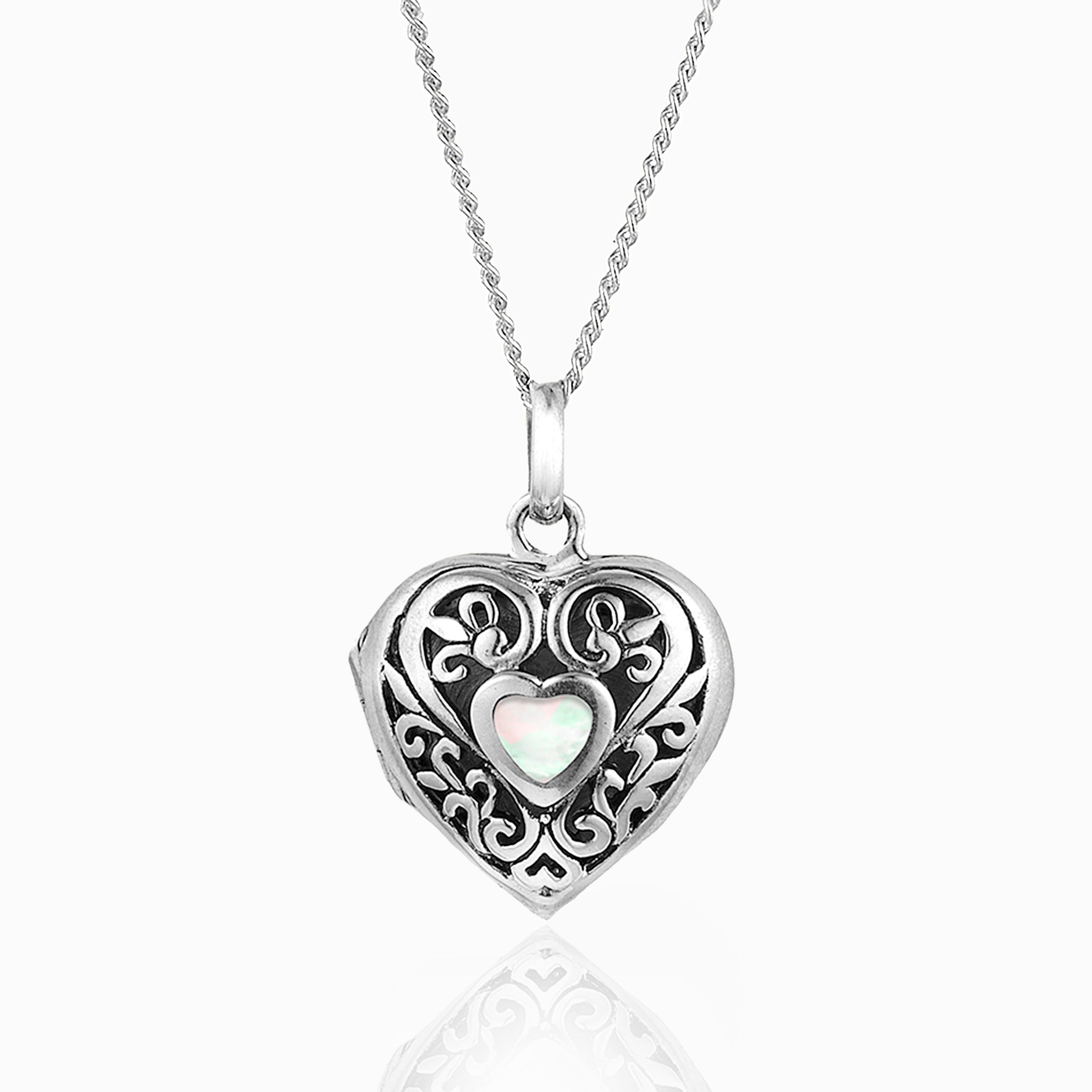 Product title: Filigree and Mother of Pearl Locket, product type: Locket