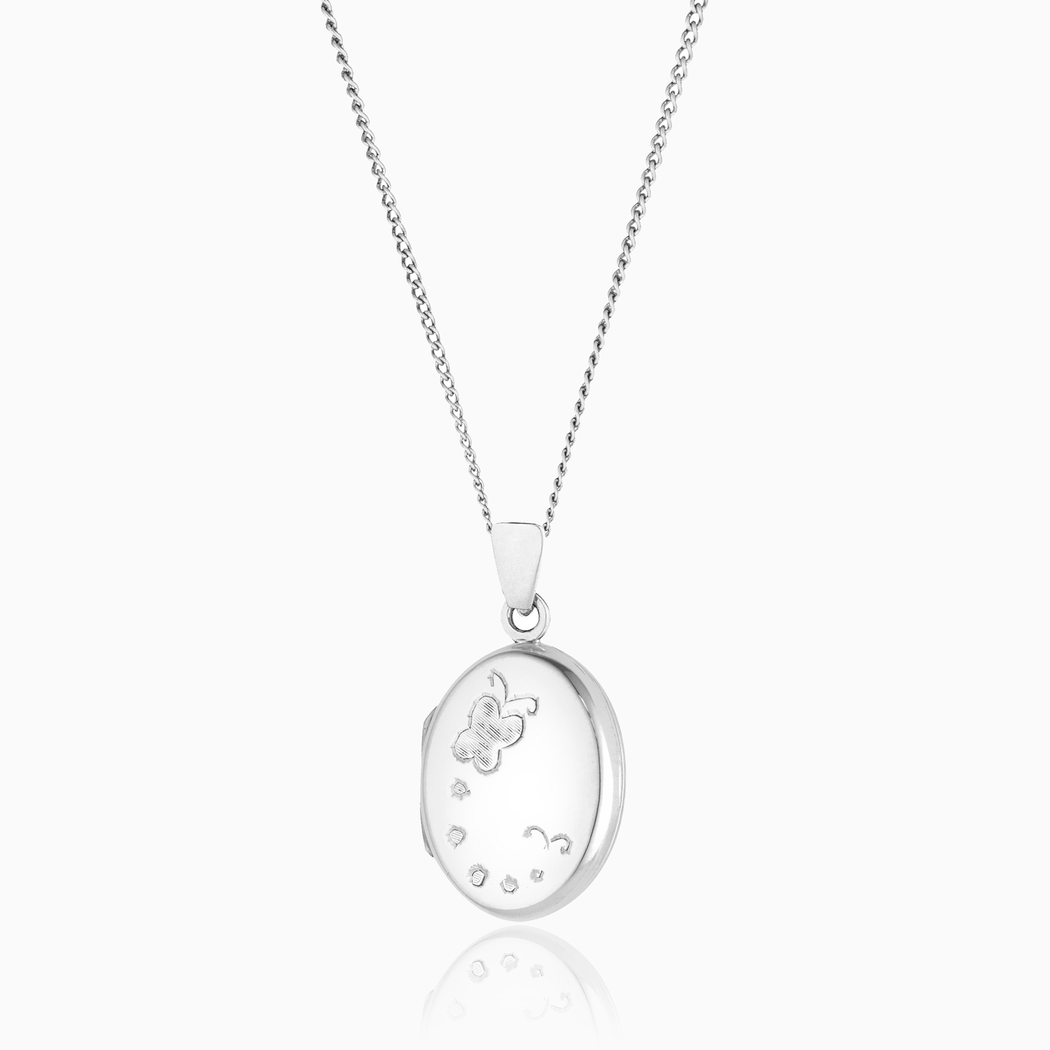 Product title: Child's Silver Butterfly Locket, product type: Locket