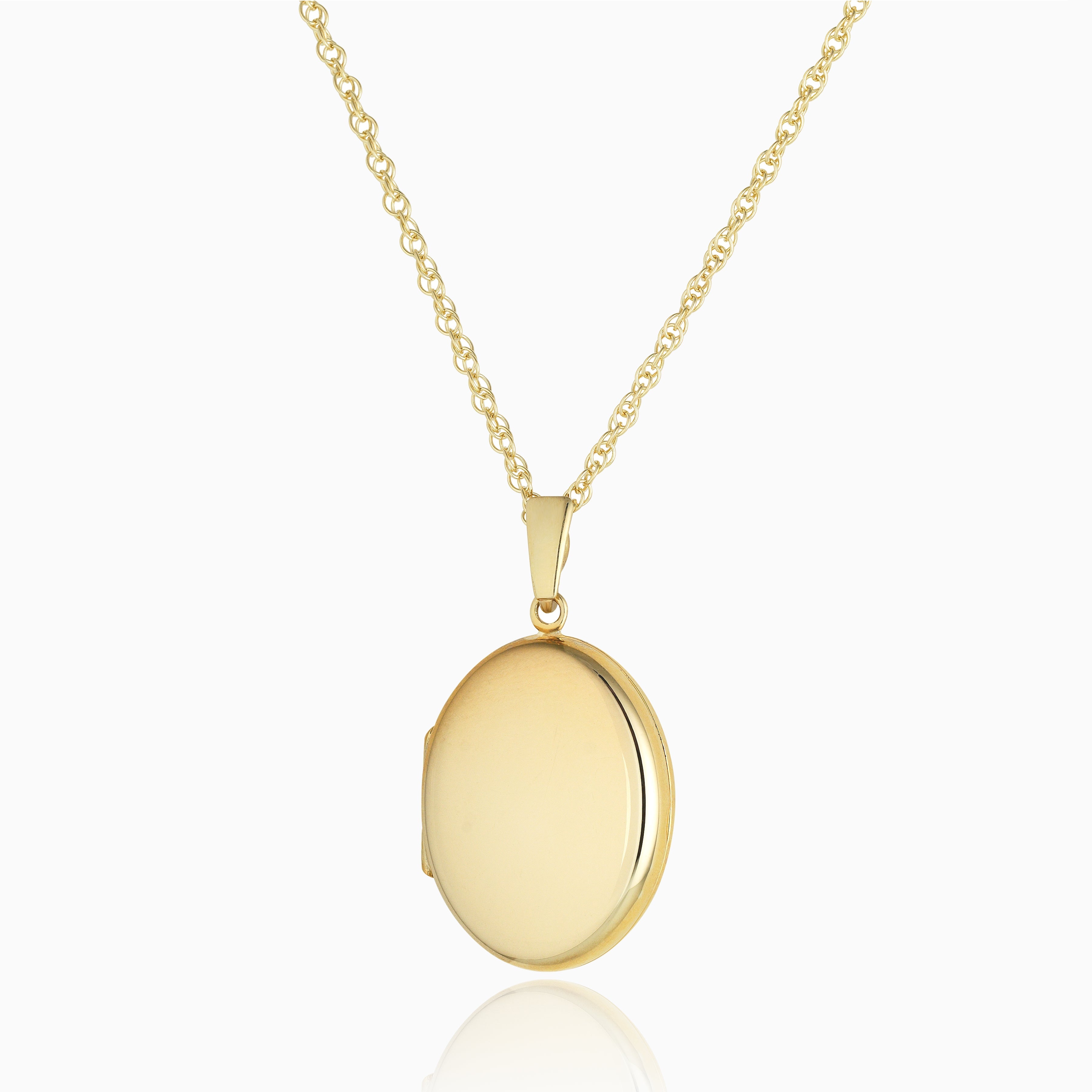 Product title: Hand Polished Gold Oval Locket 26 mm, product type: Charms & Pendants