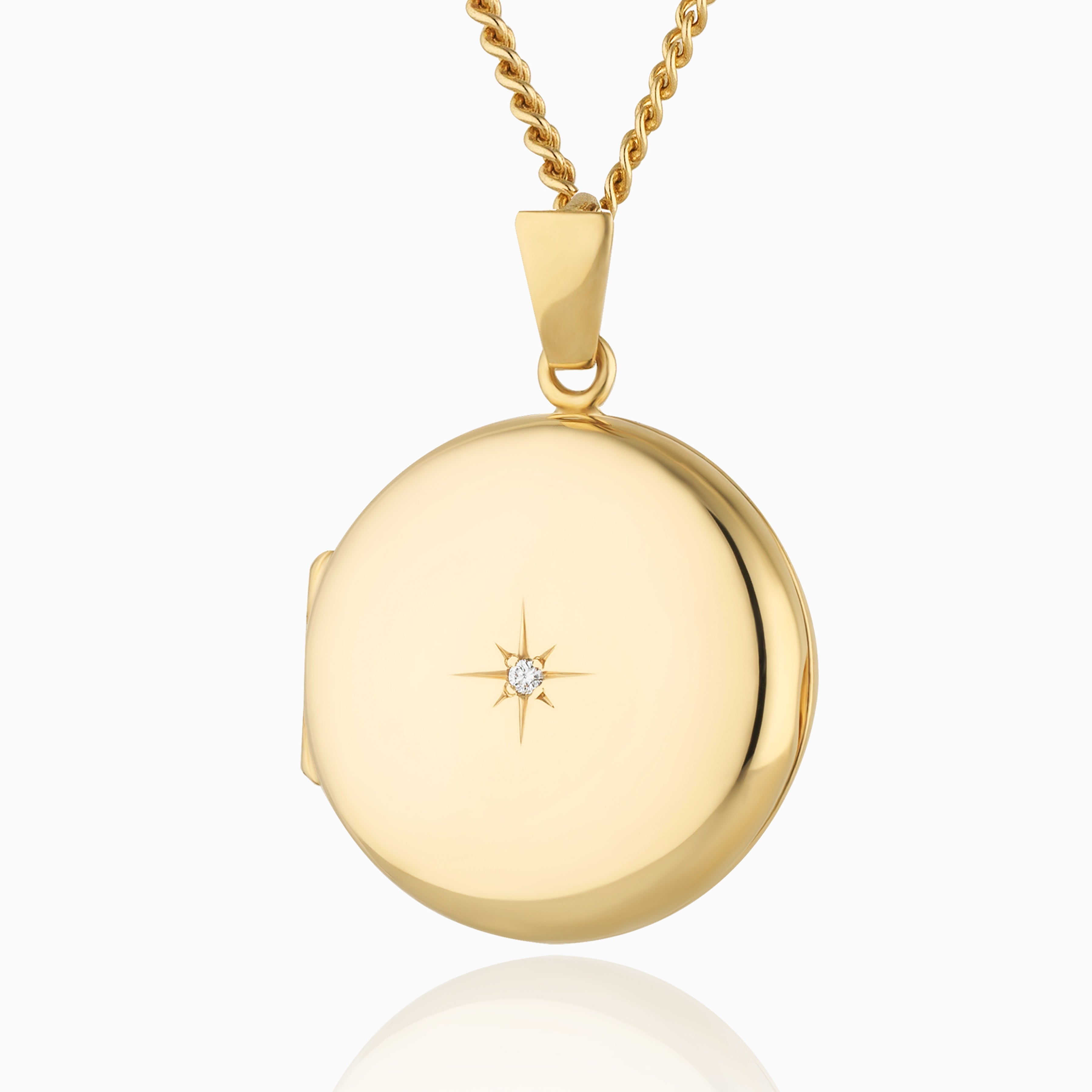 Product title: Premium Round Gold Diamond Locket, product type: Locket