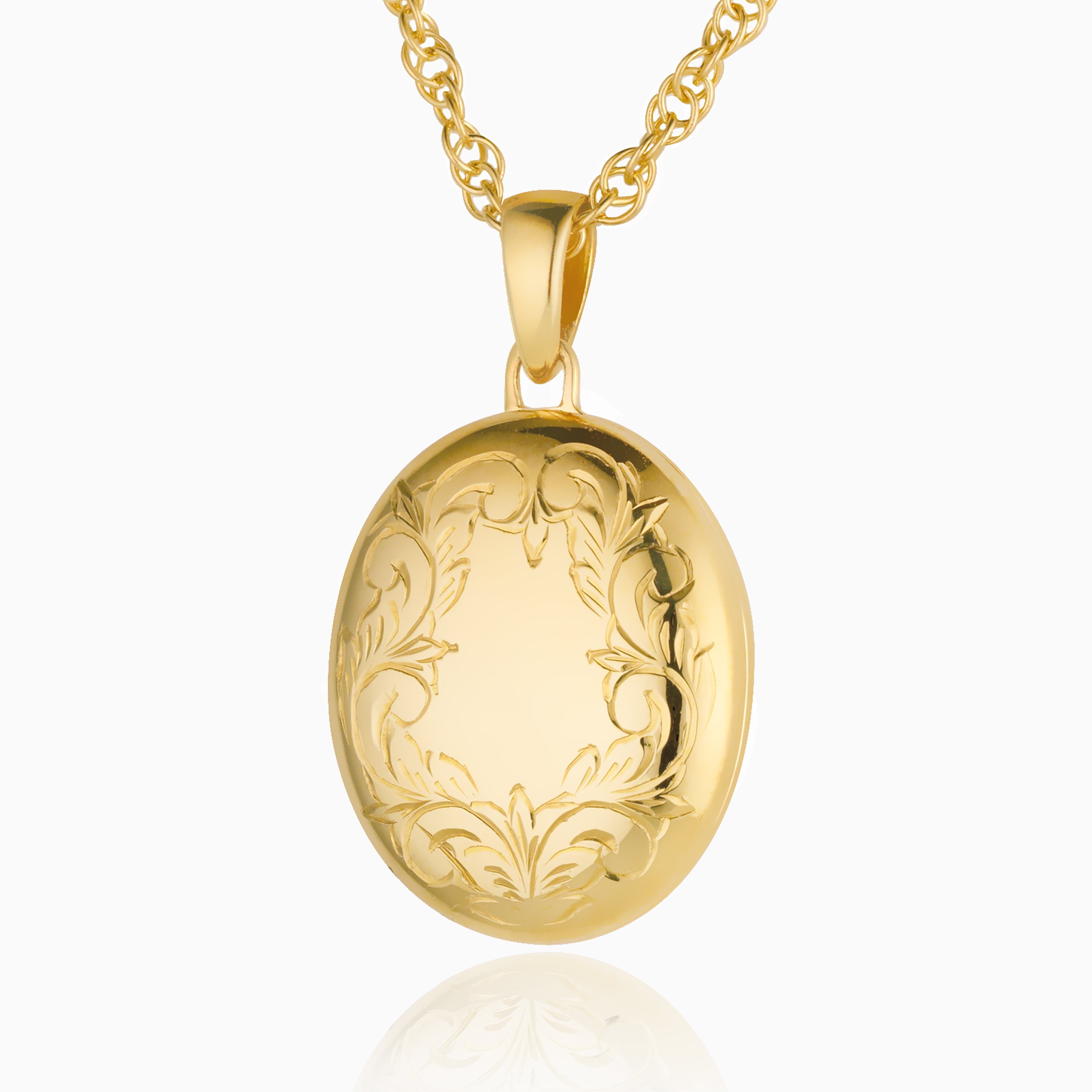 Product title: Hand Engraved Gold Border Locket, product type: Locket