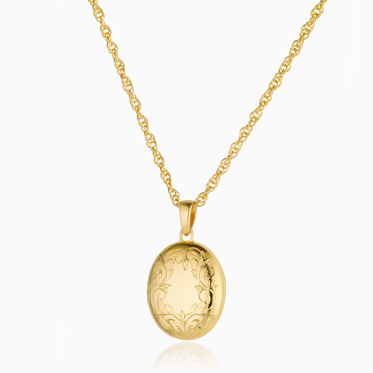 Product title: Hand Engraved Gold Border Locket, product type: Locket