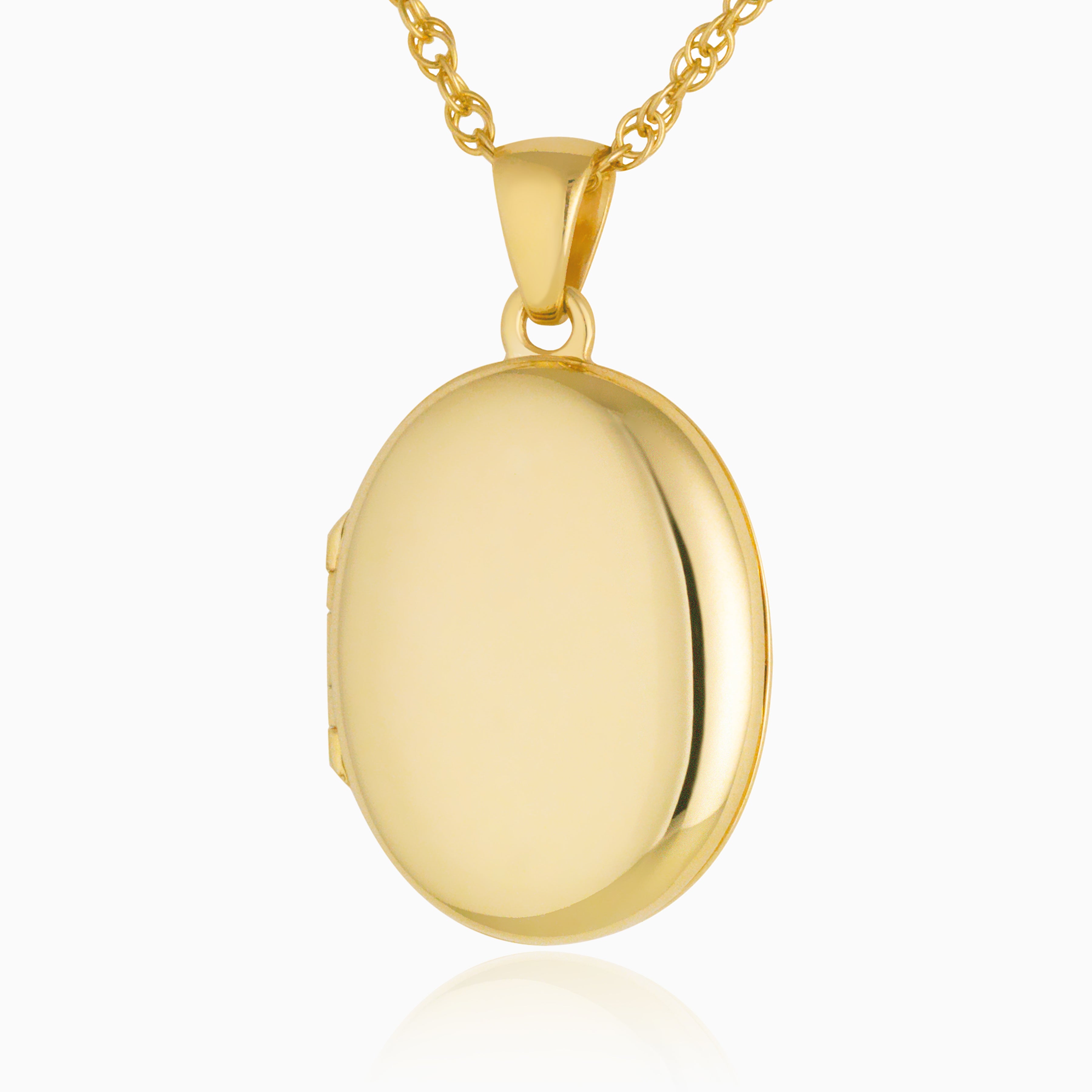 Product title: Plain Polished Gold 4-Photo Locket 23 mm, product type: Locket