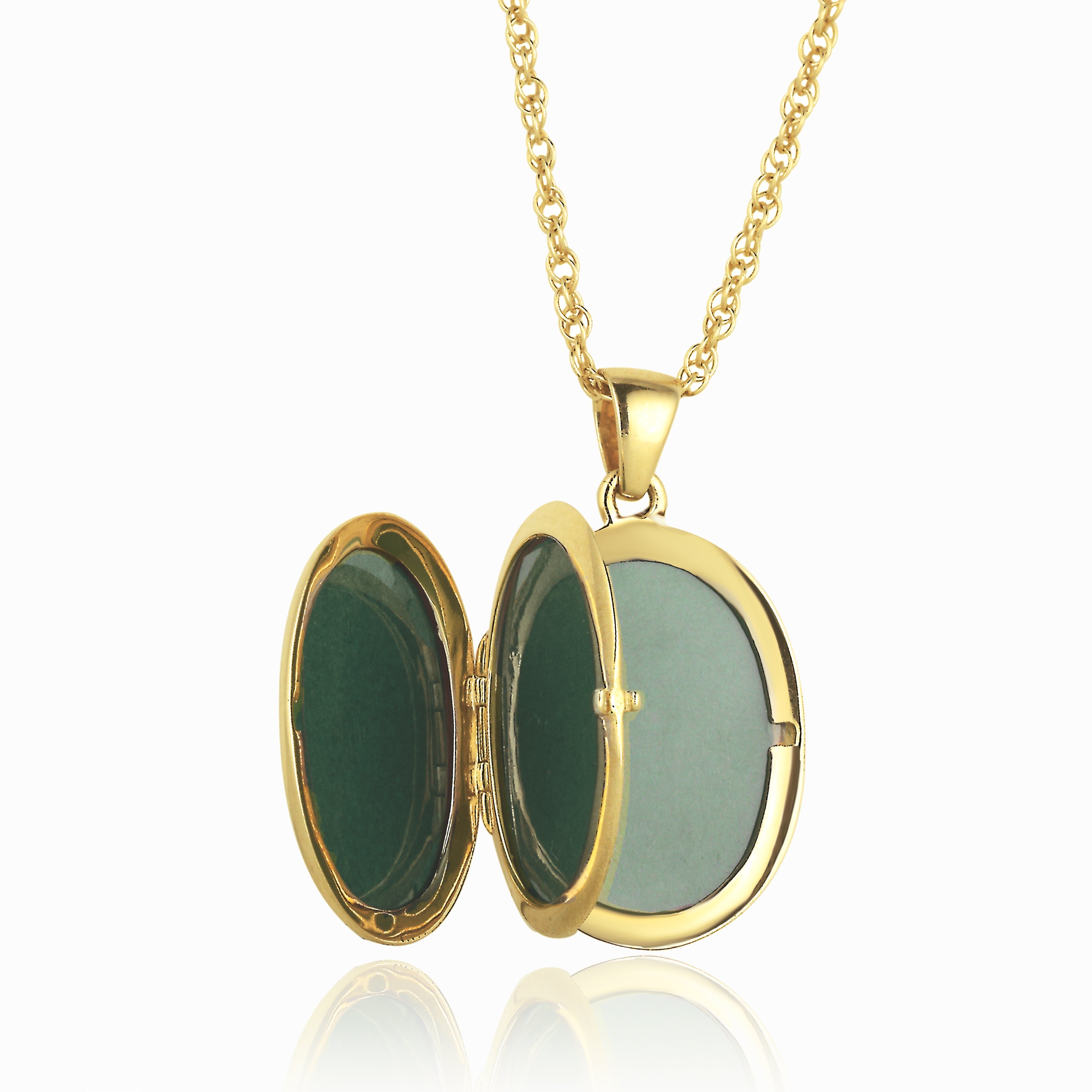 Product title: Plain Polished Gold 4-Photo Locket 23 mm, product type: Locket