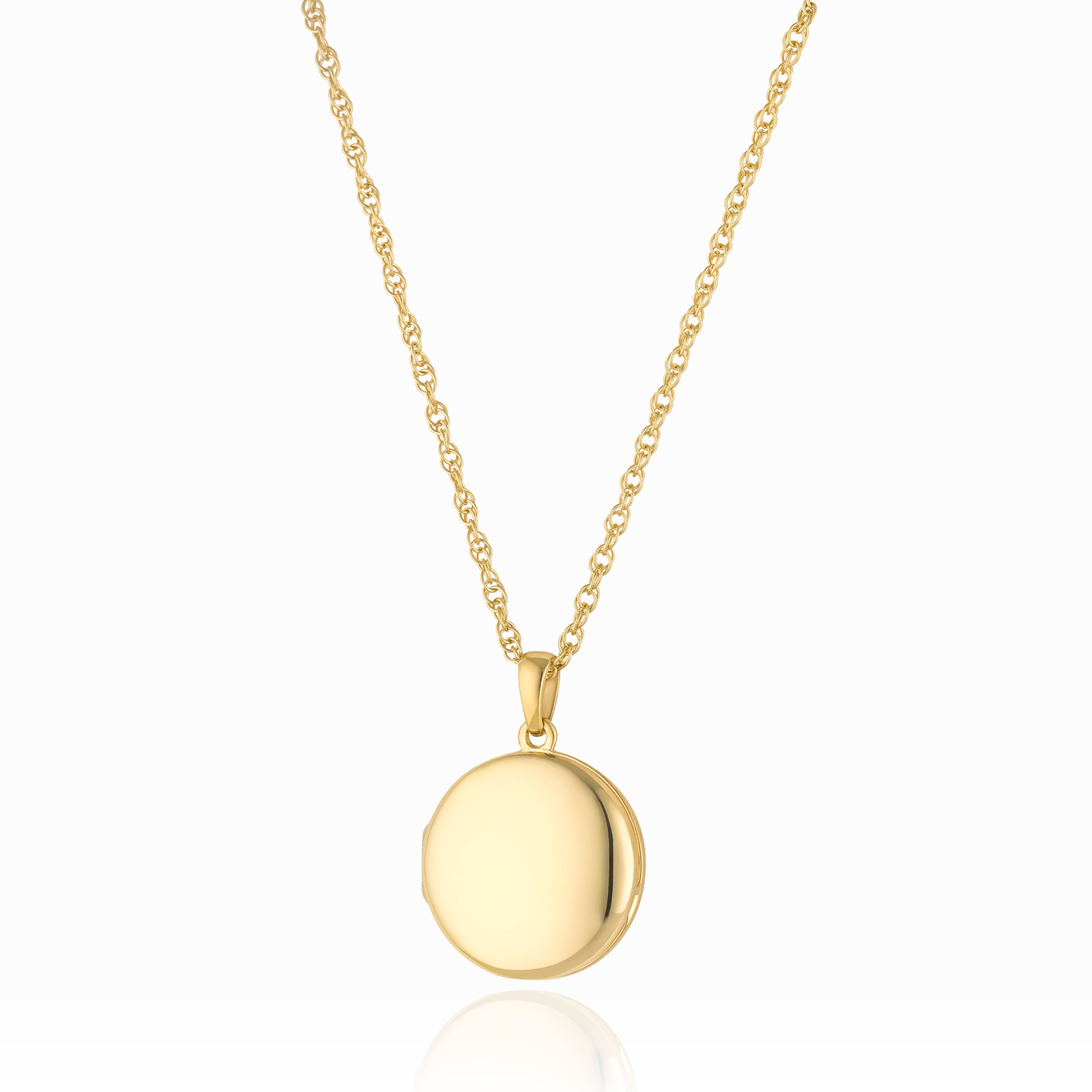 Product title: Hand Polished Round Gold Locket, product type: Locket