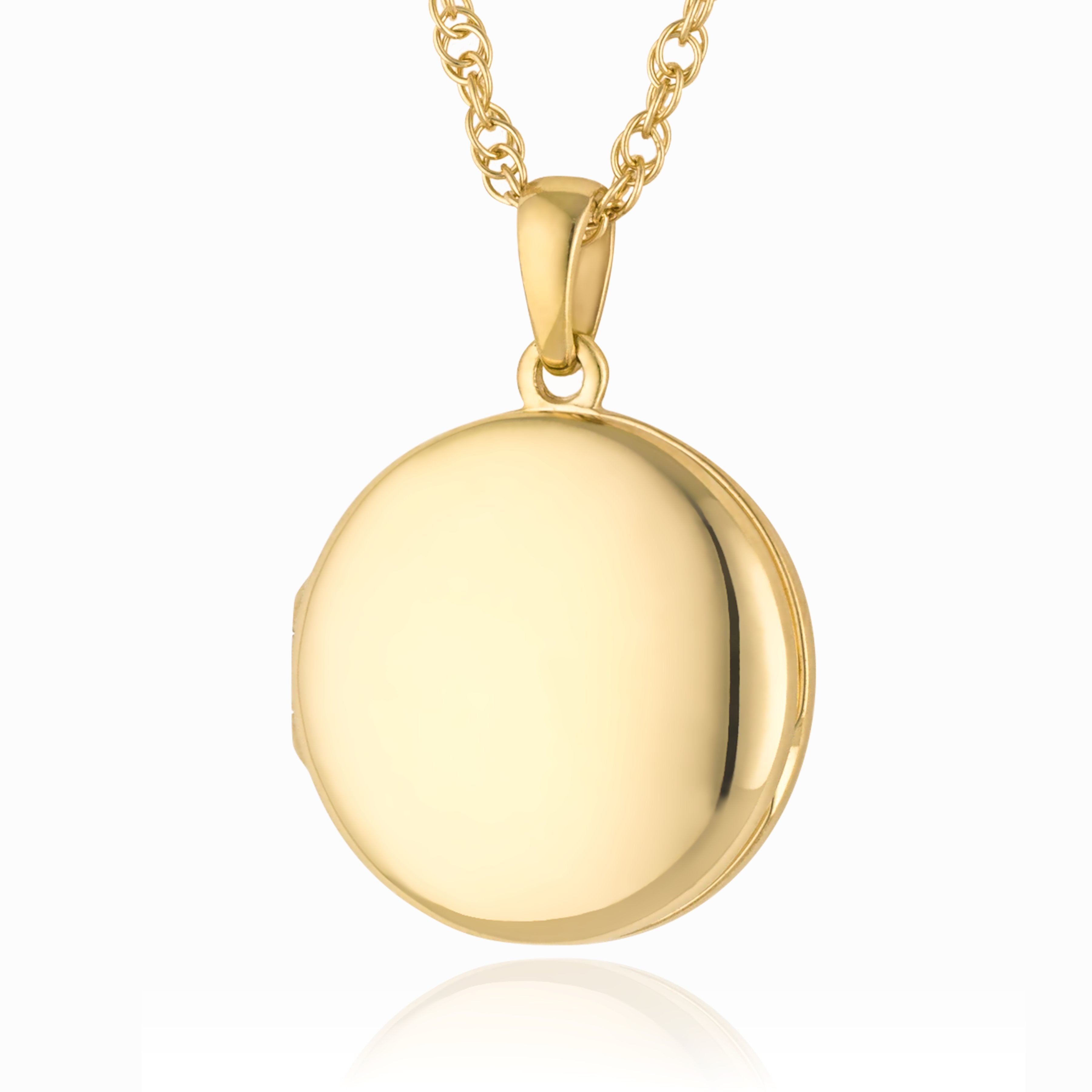 Product title: Hand Polished Round Gold Locket, product type: Locket