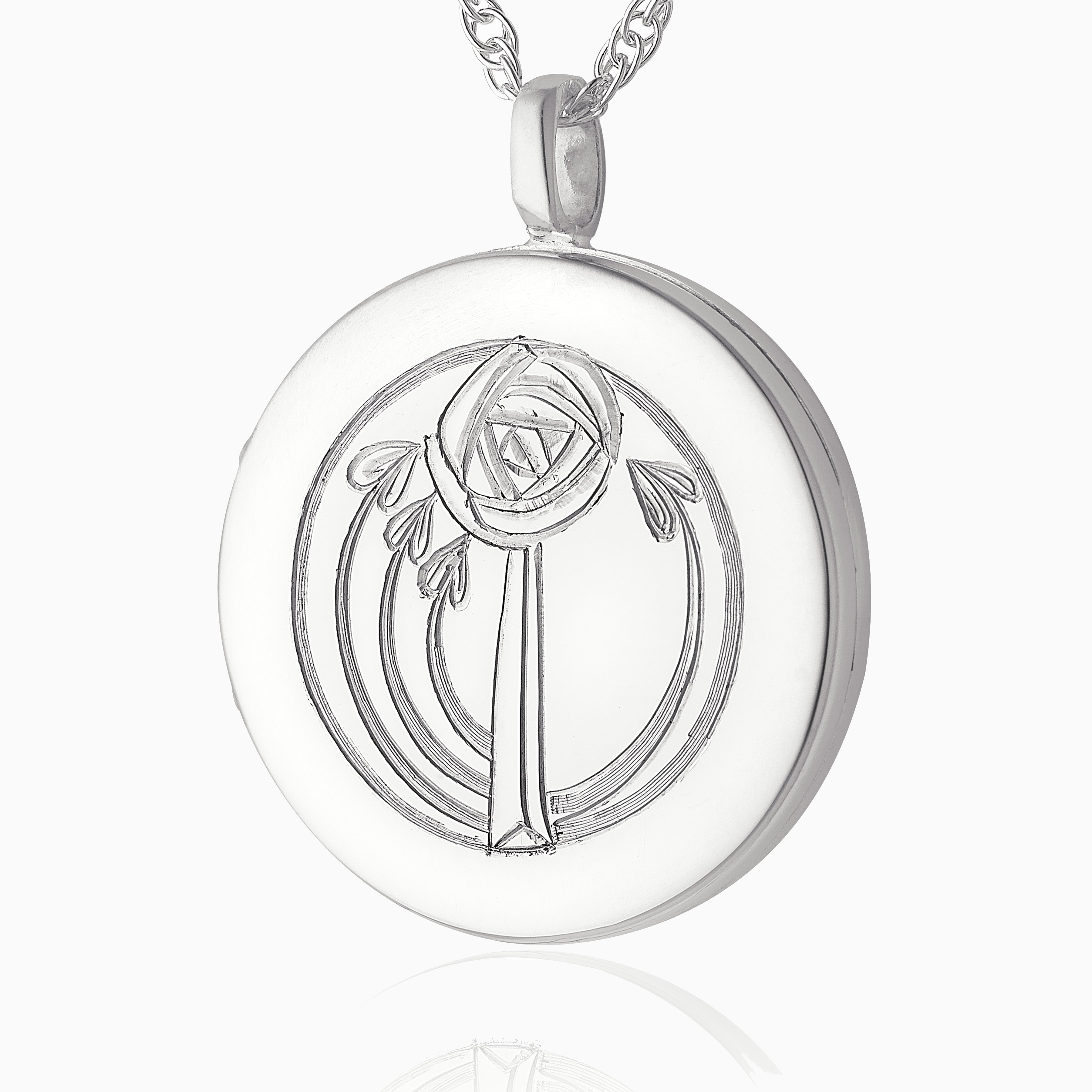 Product title: Large Round Art Nouveau Rose Locket, product type: