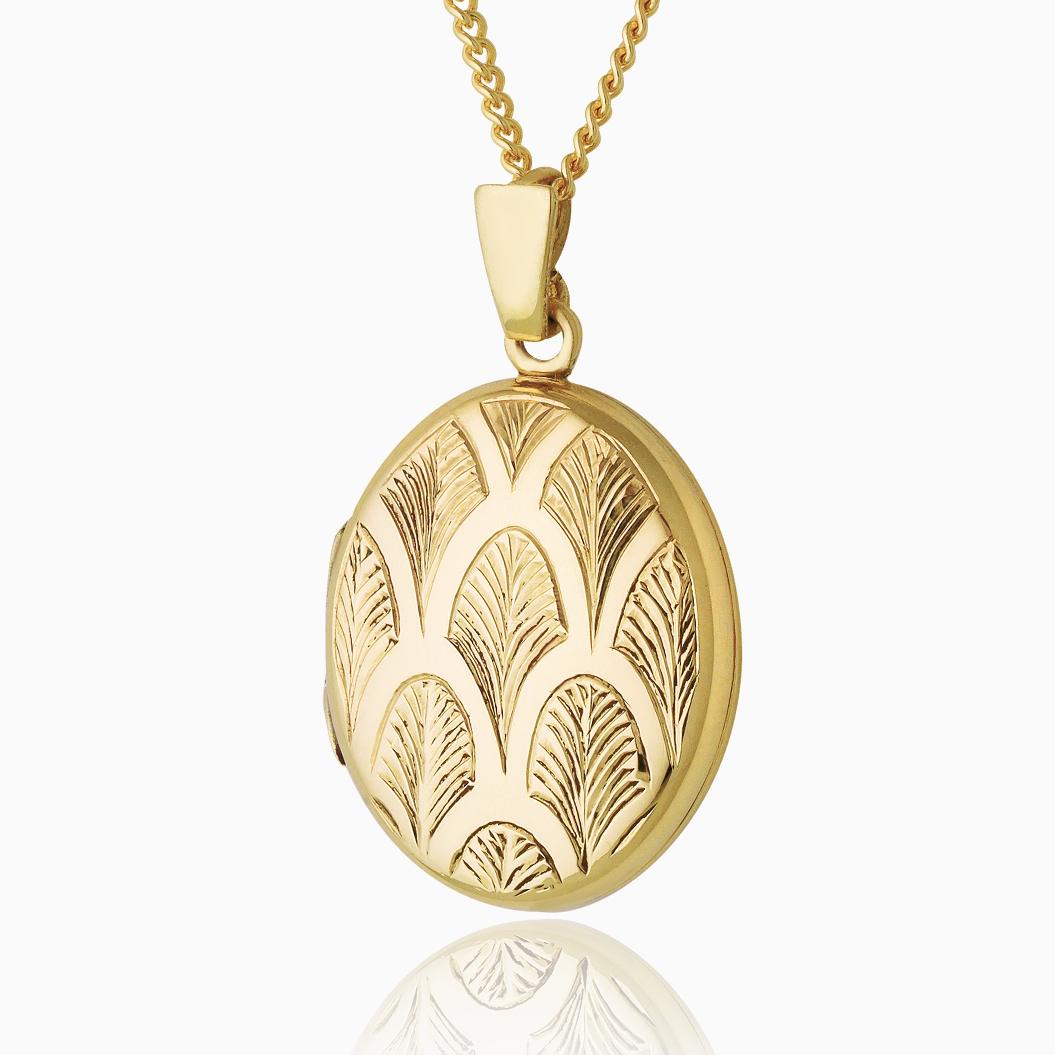 Product title: Gold Palmette Locket, product type: Charms & Pendants