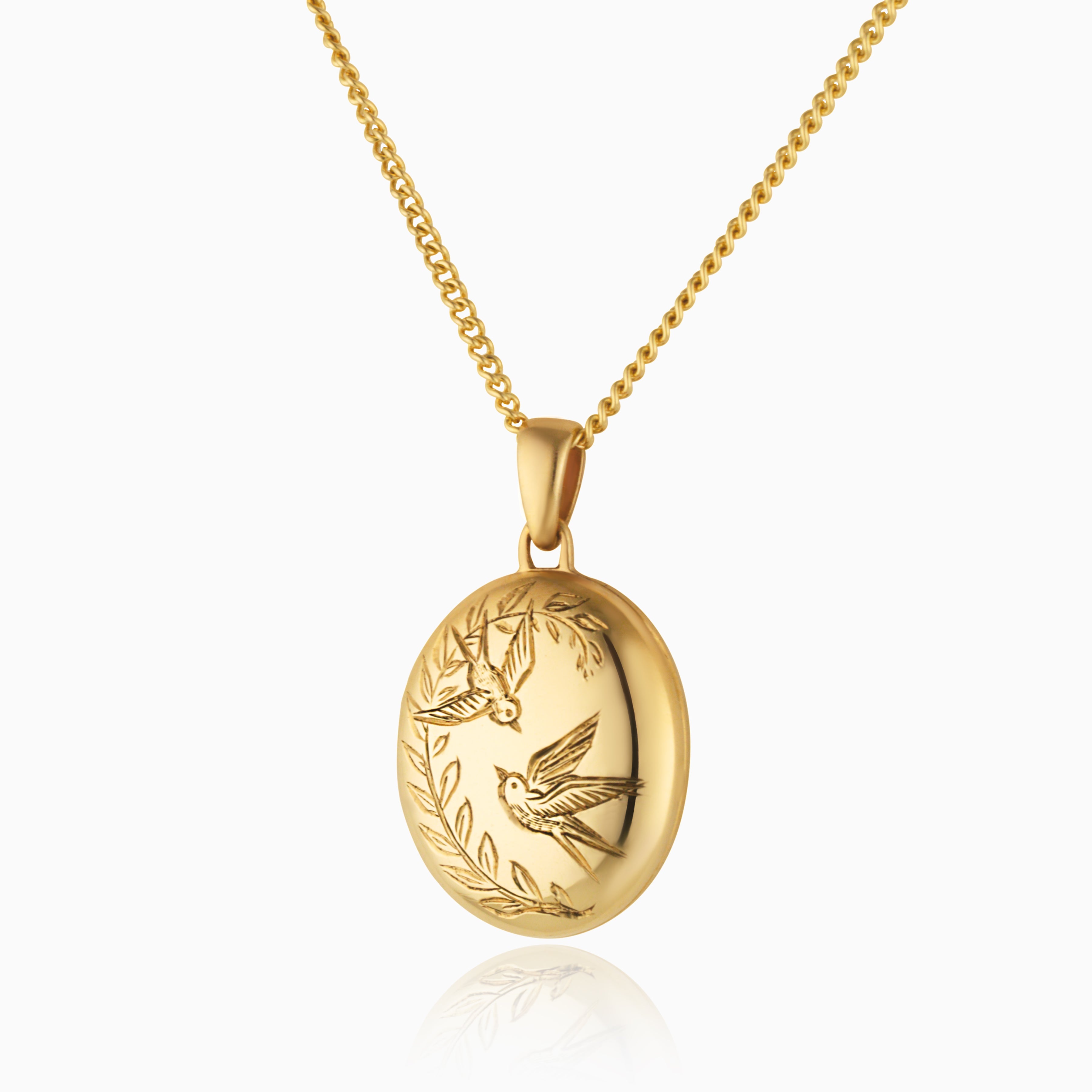 Product title: Golden Lovebirds Locket, product type: