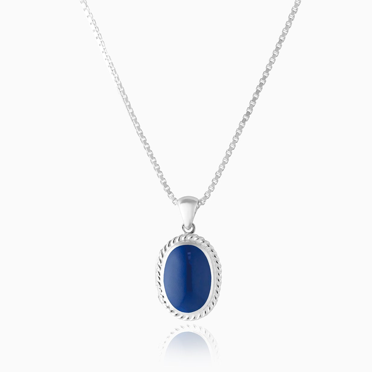 Product title: Petite Lapis Lazuli Oval Locket, product type: Locket