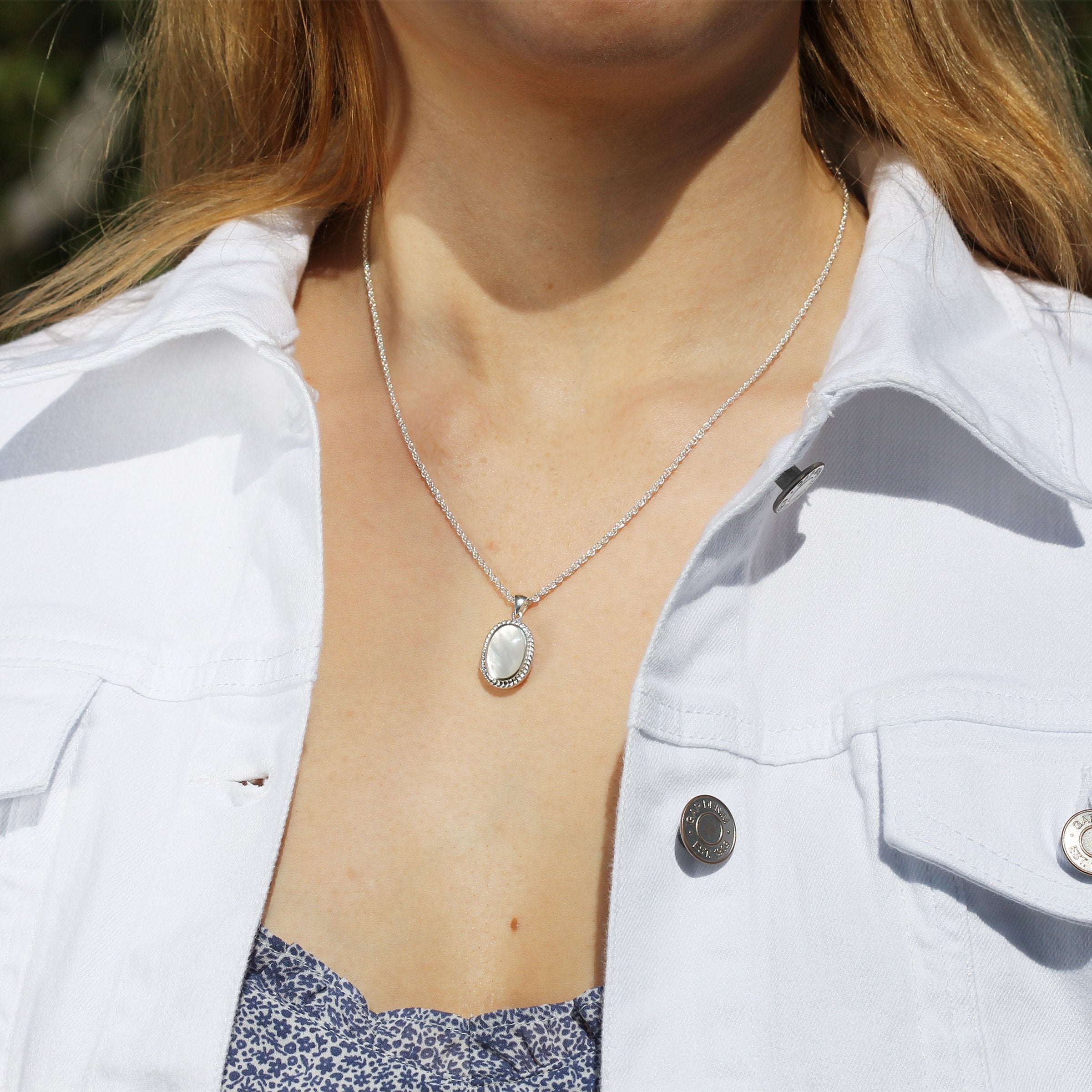 Product title: Petite Mother of Pearl Oval Locket, product type: Locket