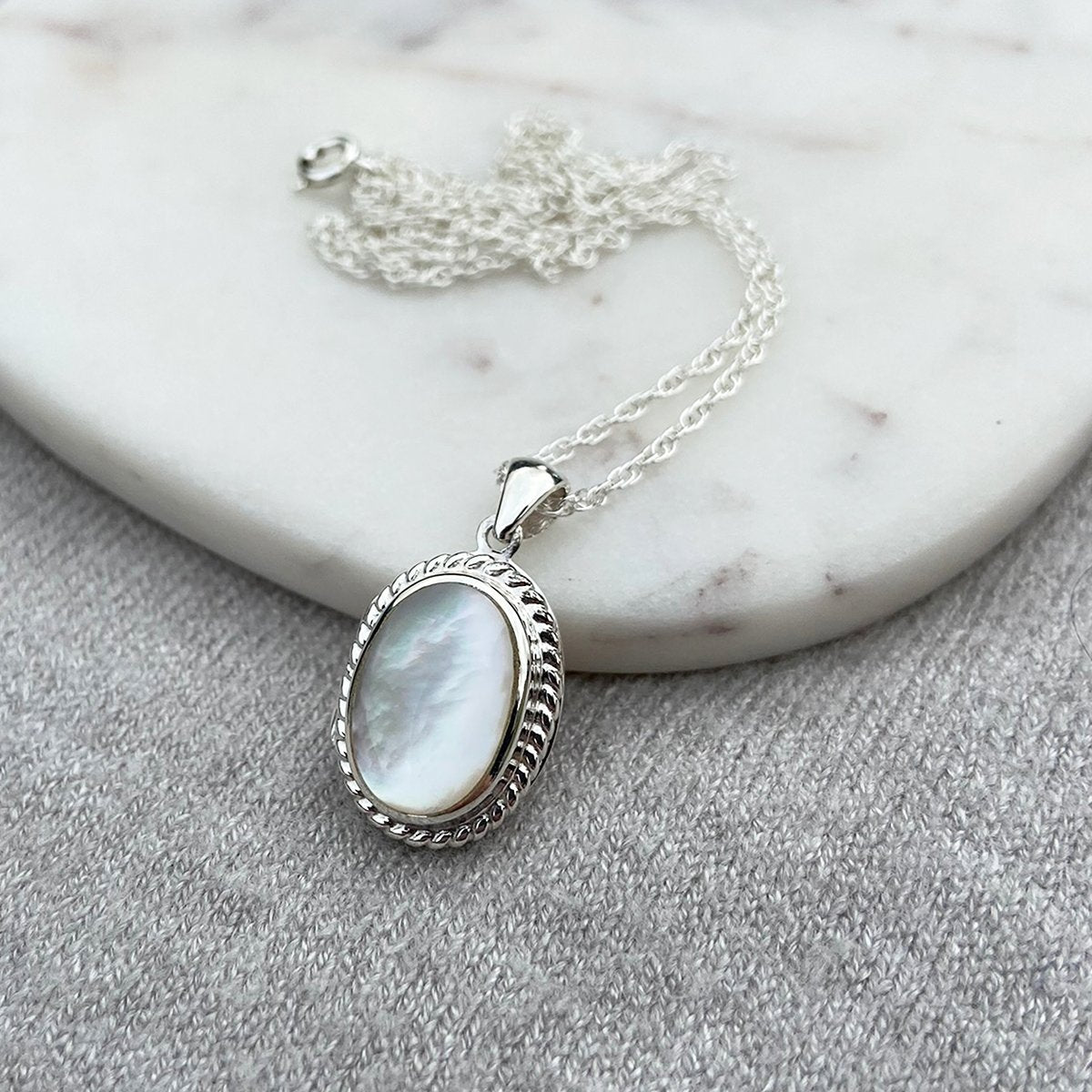 Product title: Petite Mother of Pearl Oval Locket, product type: Locket
