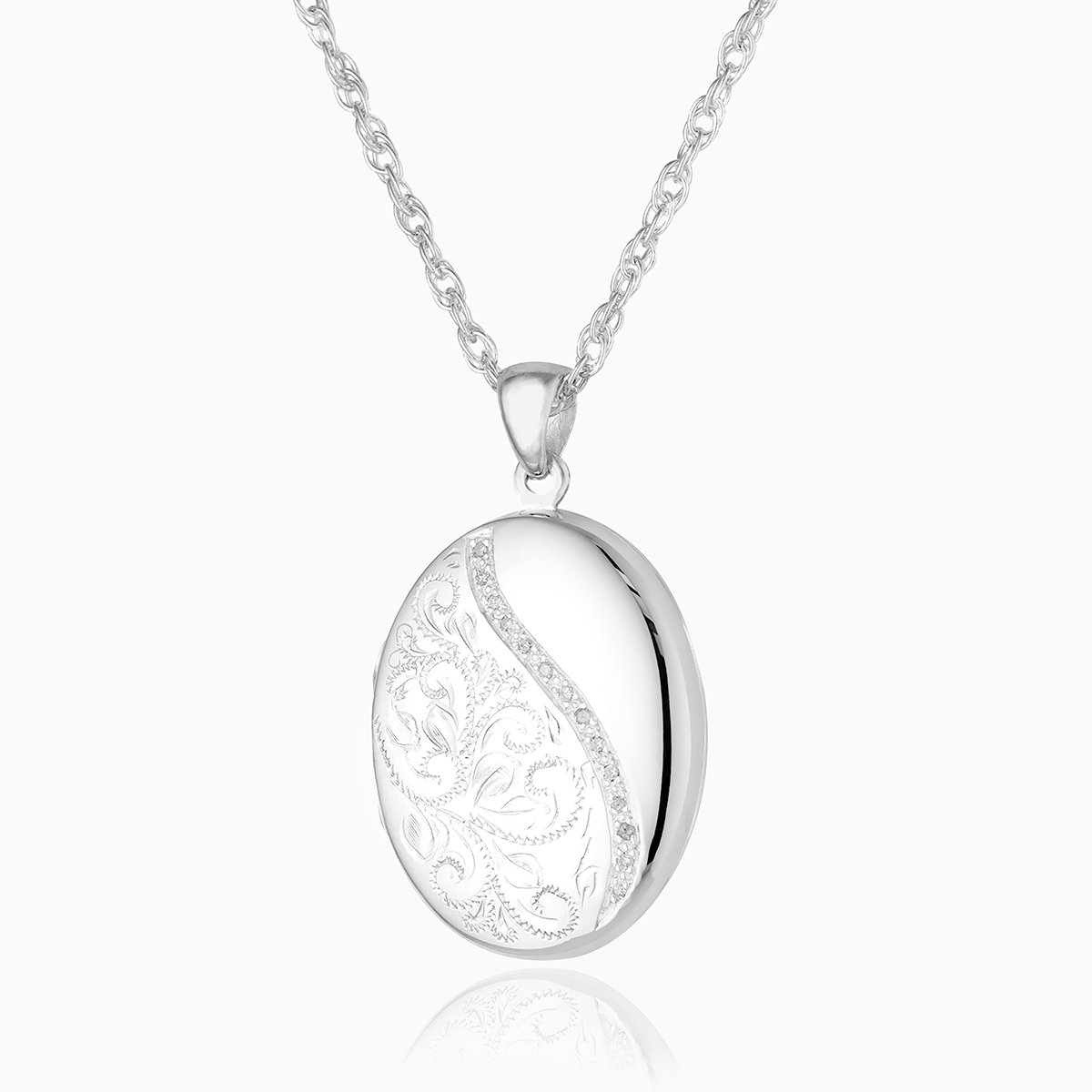 Product title: Diamond Swirl Locket, product type: Locket