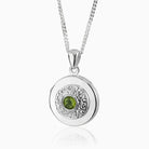 Product title: Contemporary Silver Peridot Locket, product type: Locket