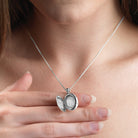 Product title: Dainty Silver 4-Photo Diamond Locket 20 mm, product type: Locket