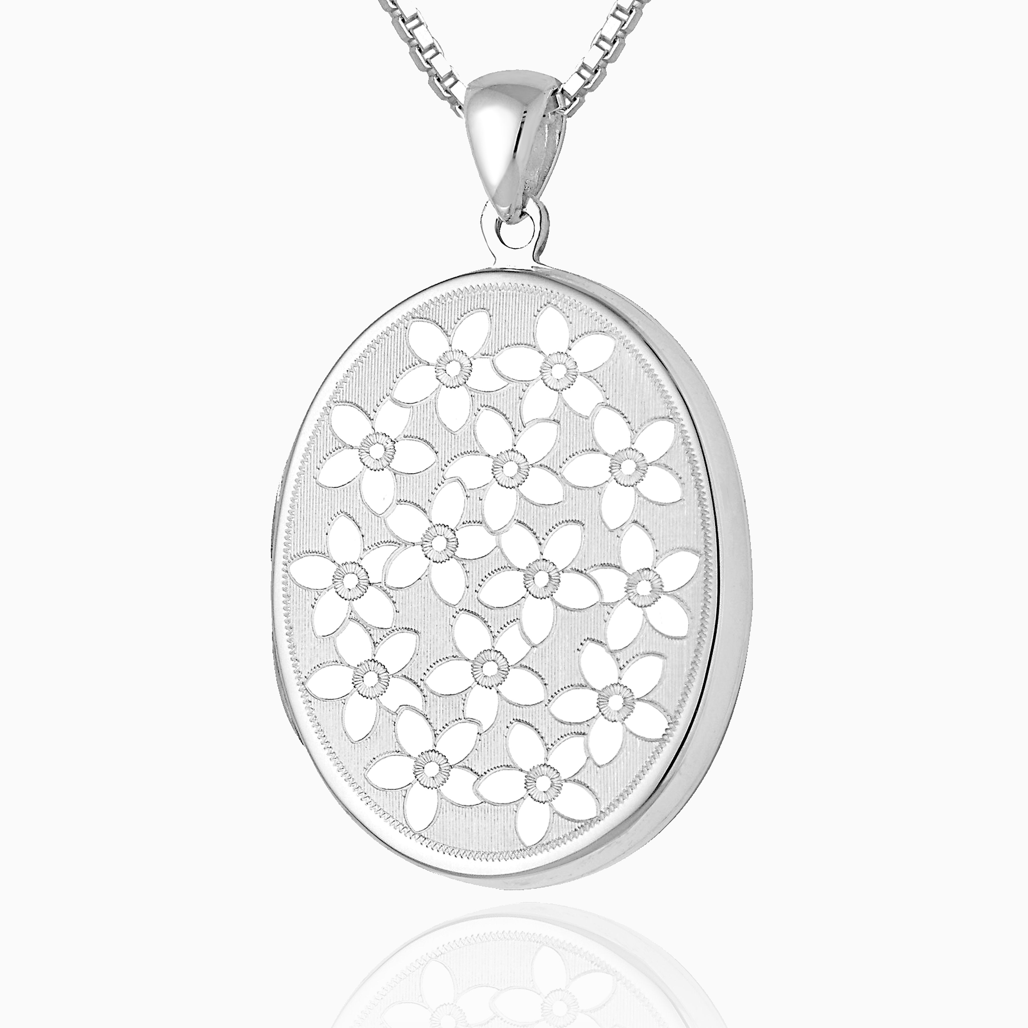 Product title: Floral Engraved Oval Locket, product type: Locket