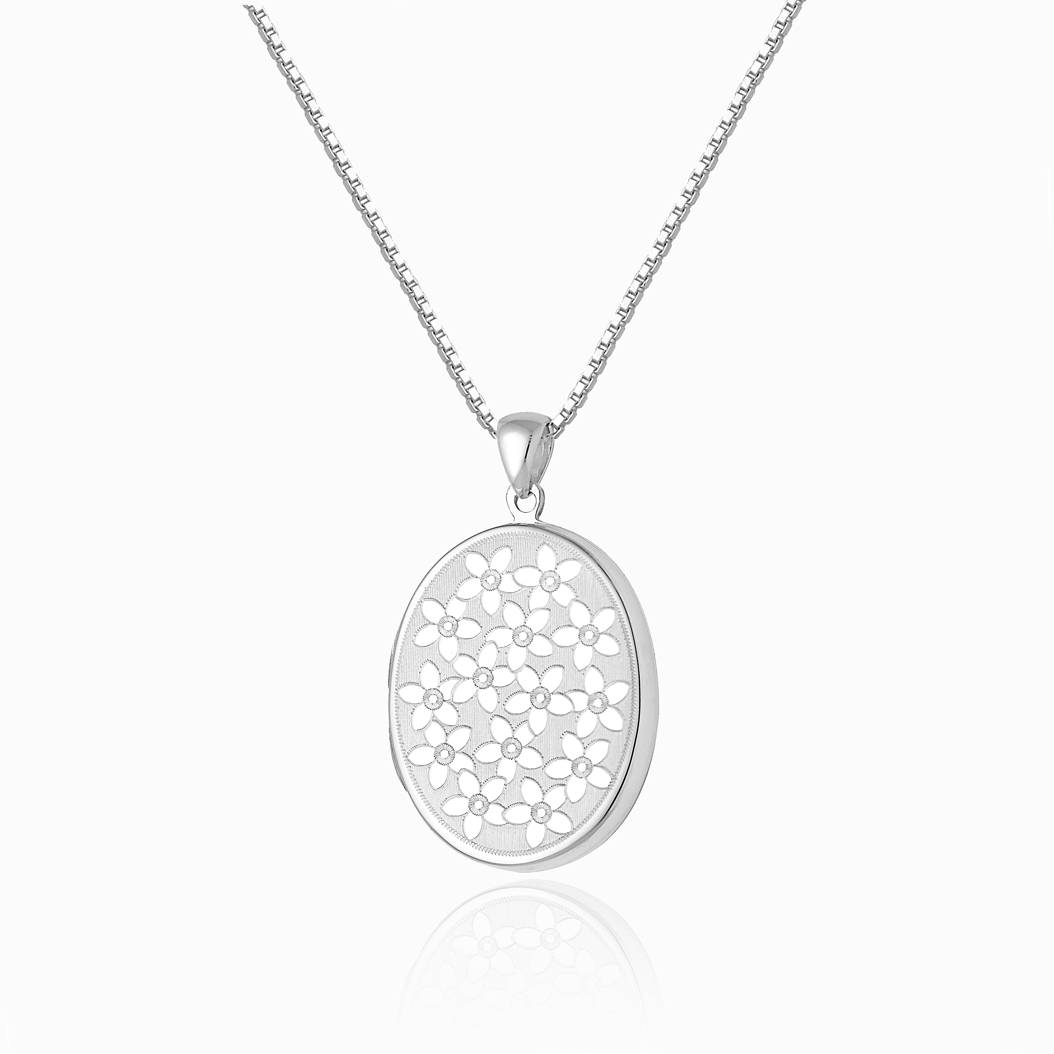 Product title: Floral Engraved Oval Locket, product type: Locket