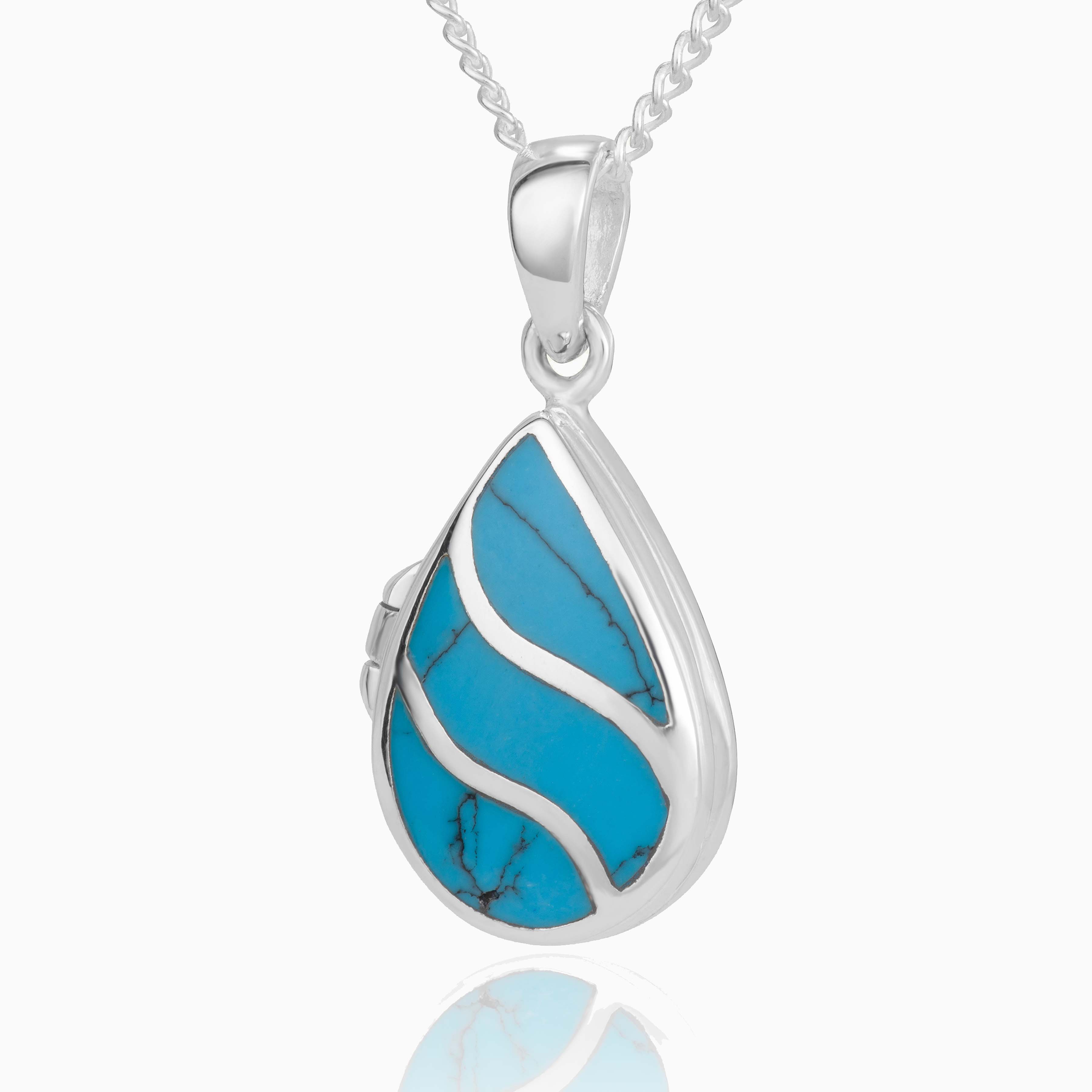 Product title: Turquoise Teardrop Locket, product type: Locket