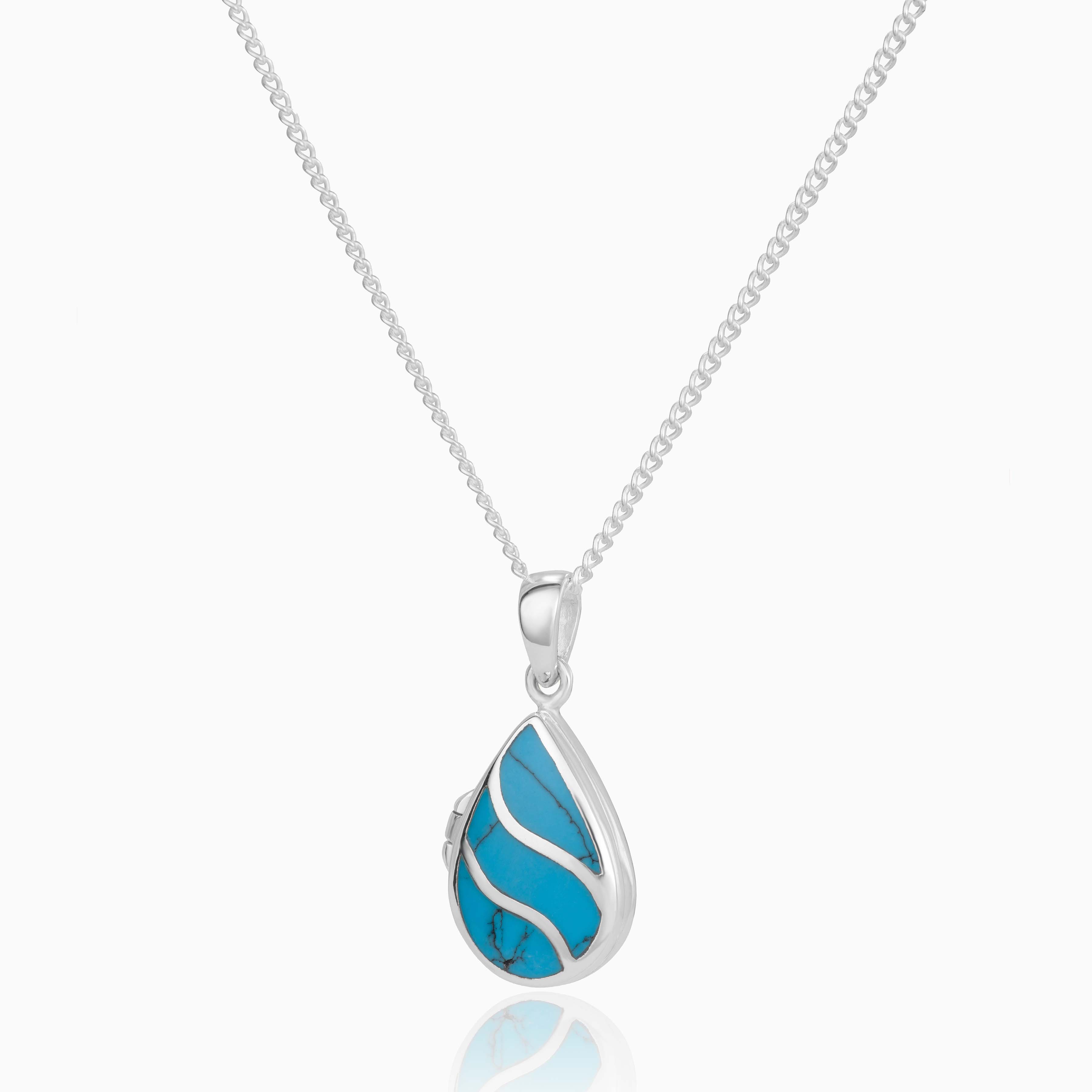 Product title: Turquoise Teardrop Locket, product type: Locket
