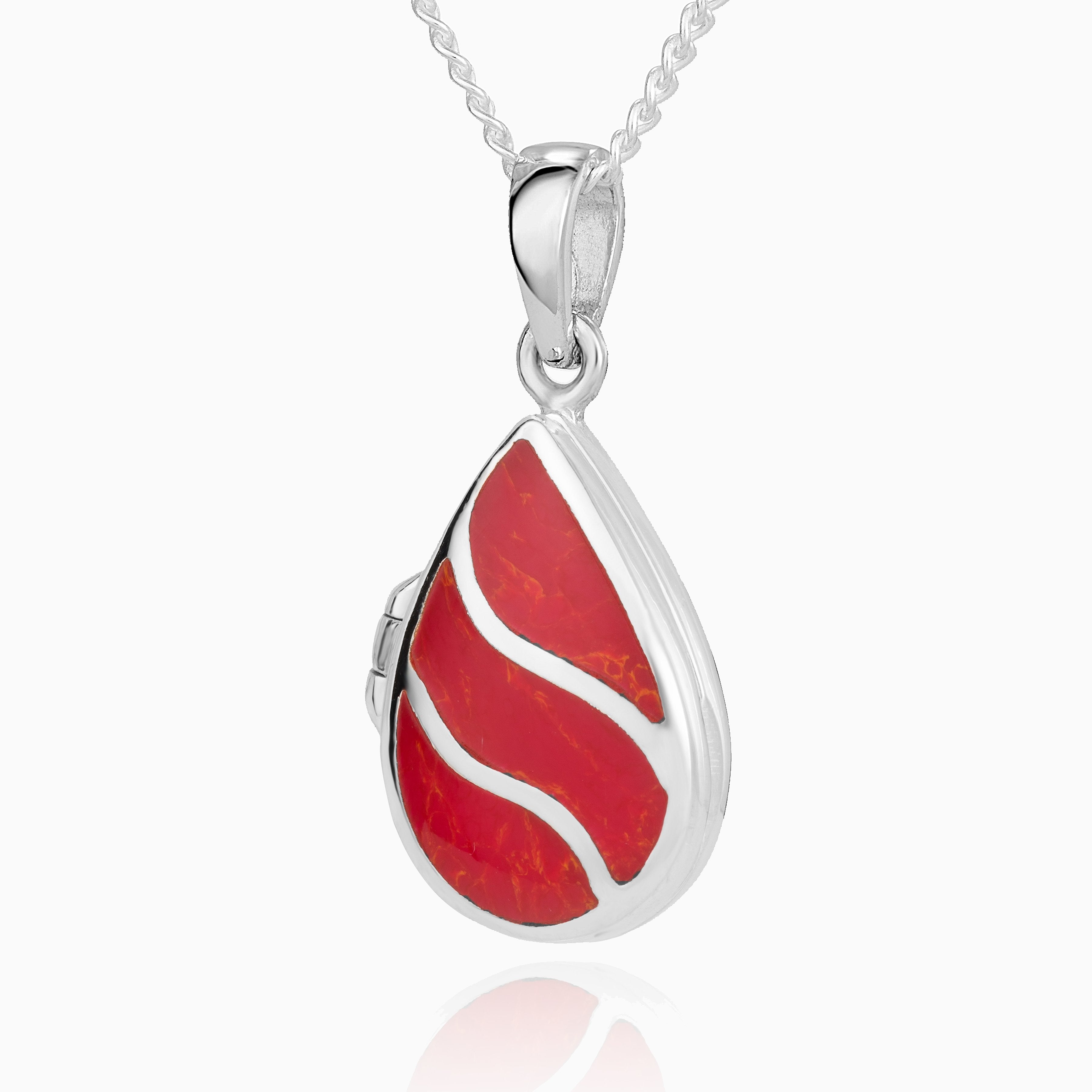 Product title: Coral Teardrop Locket, product type: Locket