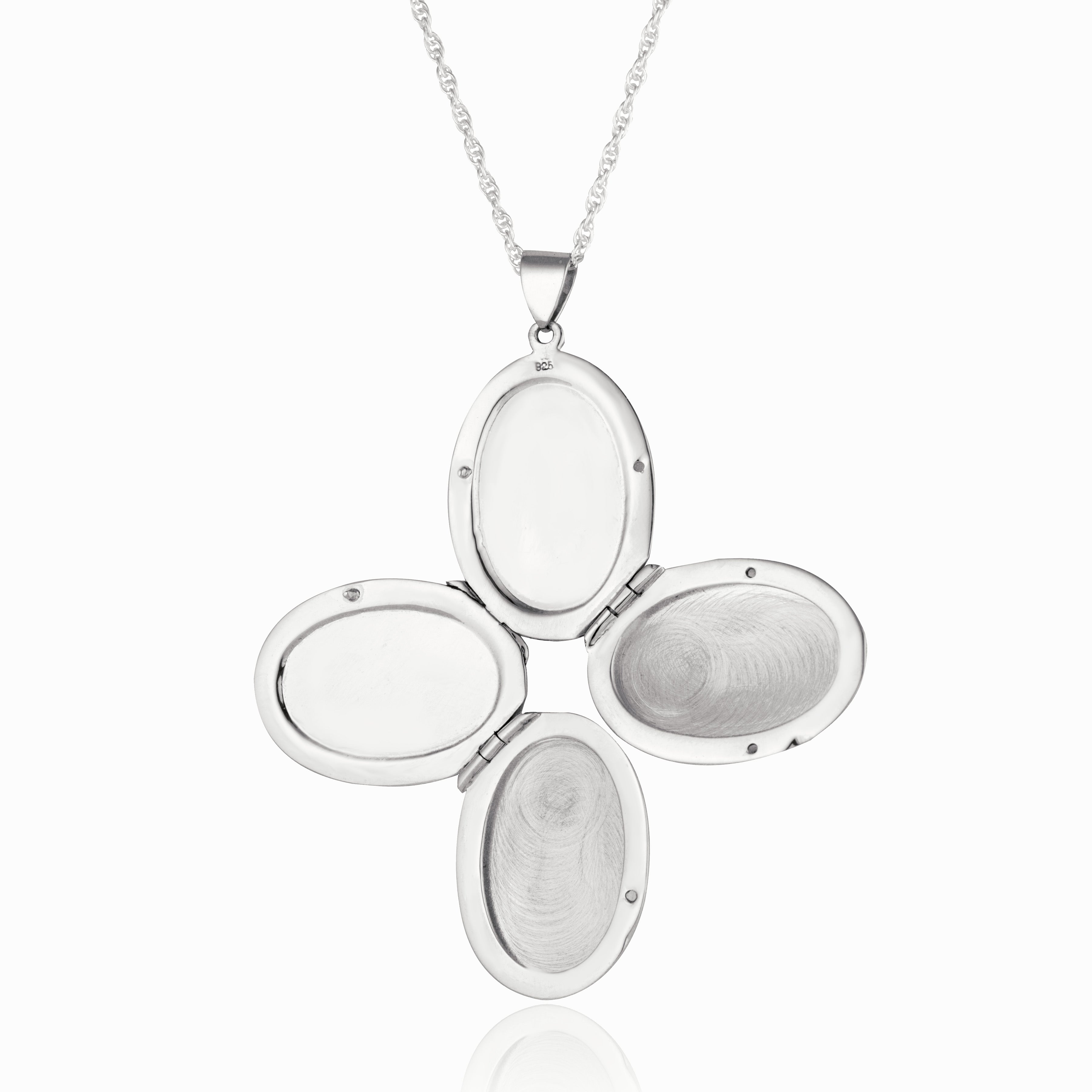 Product title: Plain Silver 4-Photo Locket, product type: Locket