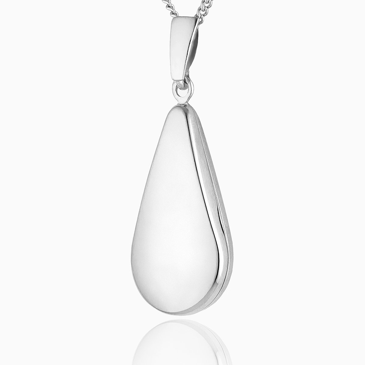 925 sterling silver teardrop plain locket